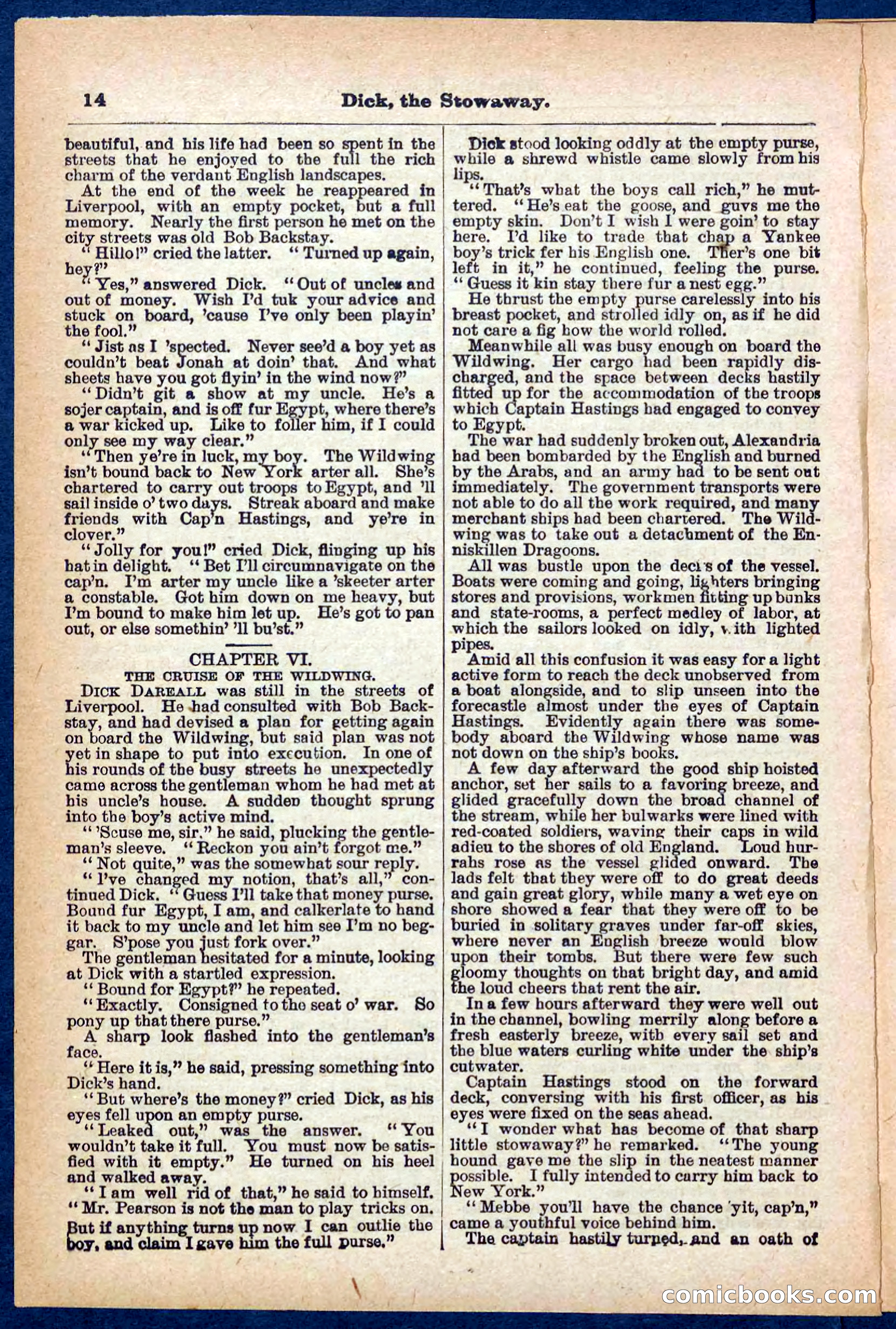 Beadle's Pocket Library No. 379: Dick, the Stowaway — page 14 of 32