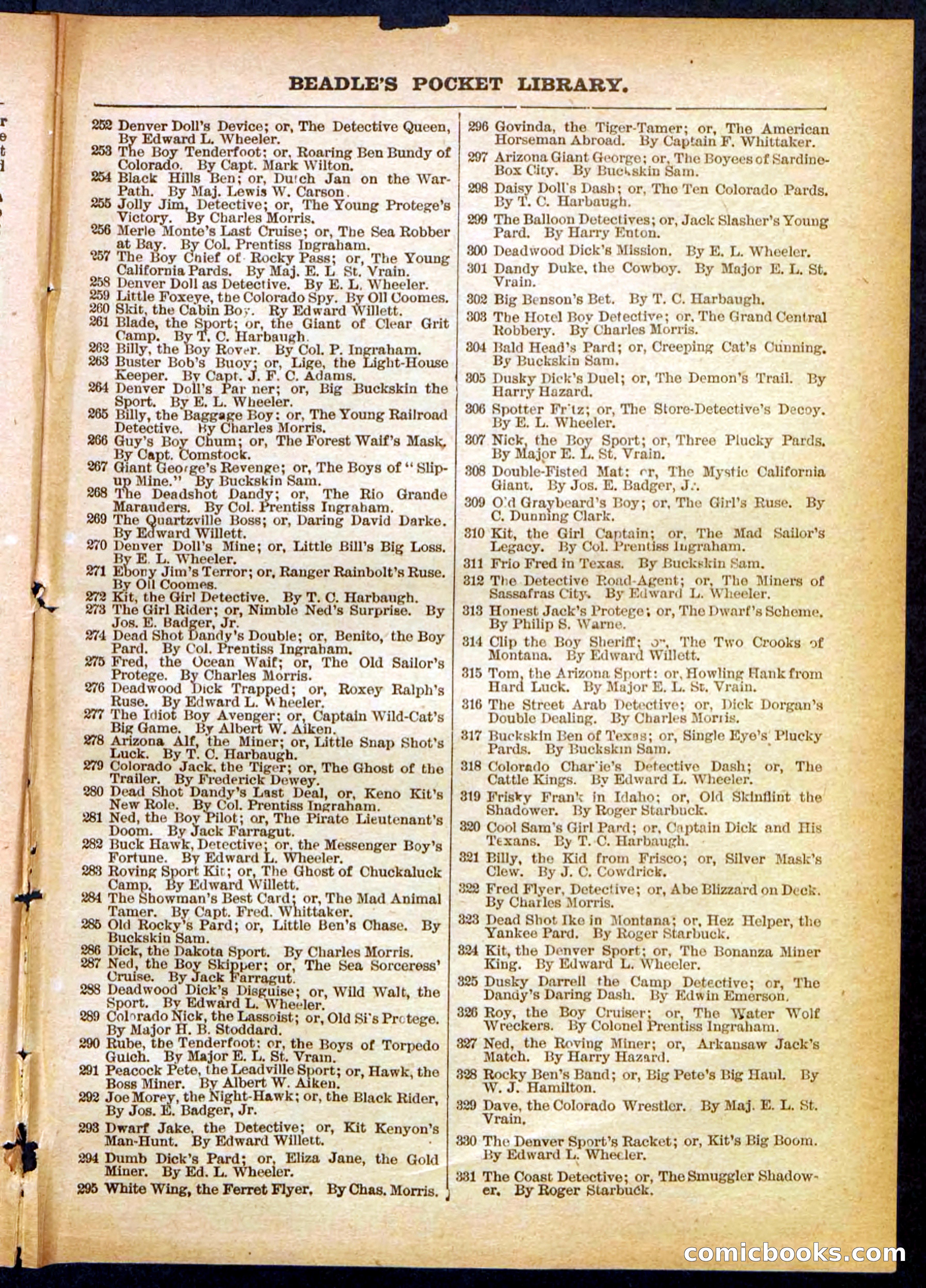 Beadle's Pocket Library No. 382 — page 31 of 32