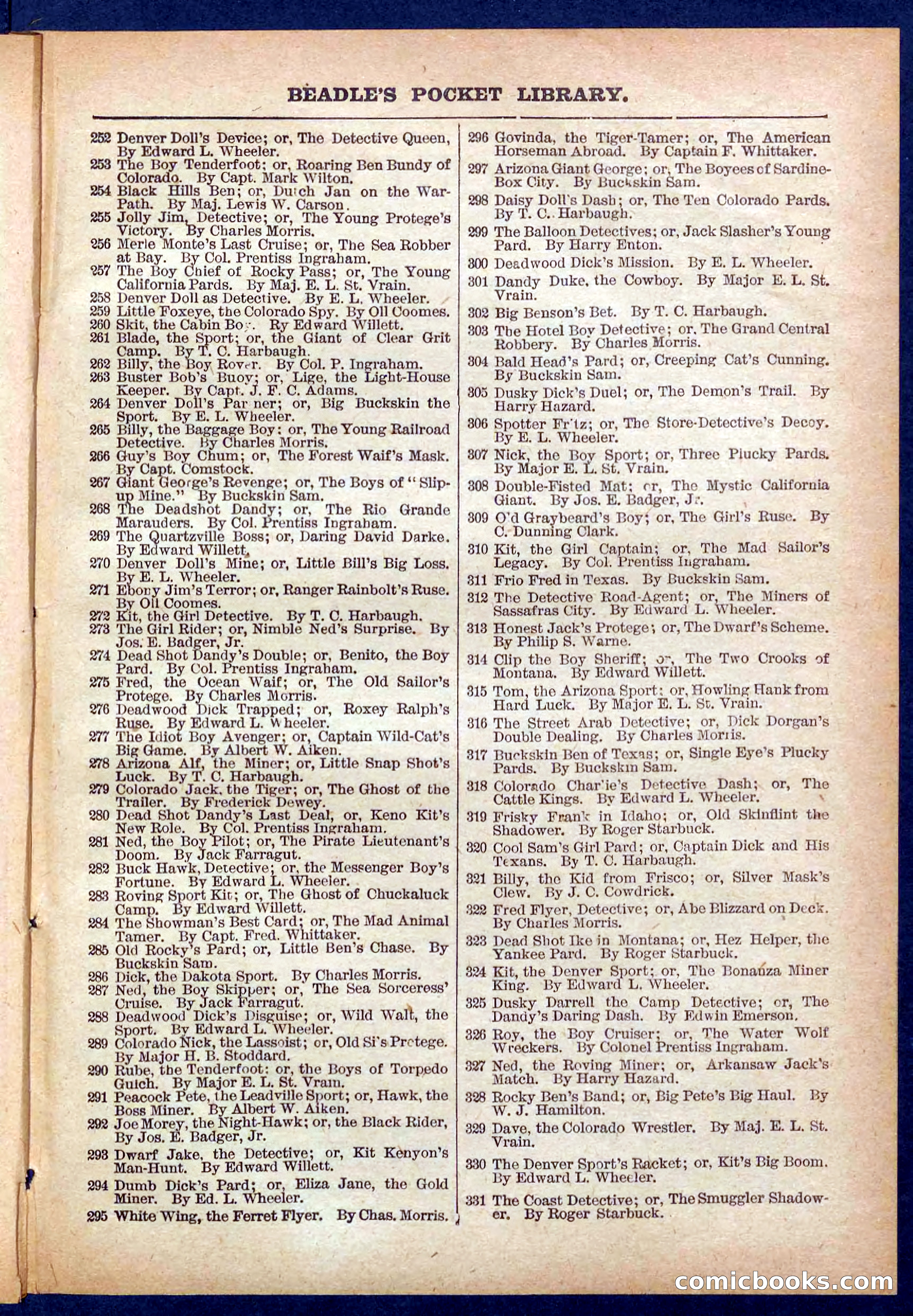 Beadle's Pocket Library No. 383 — page 31 of 32