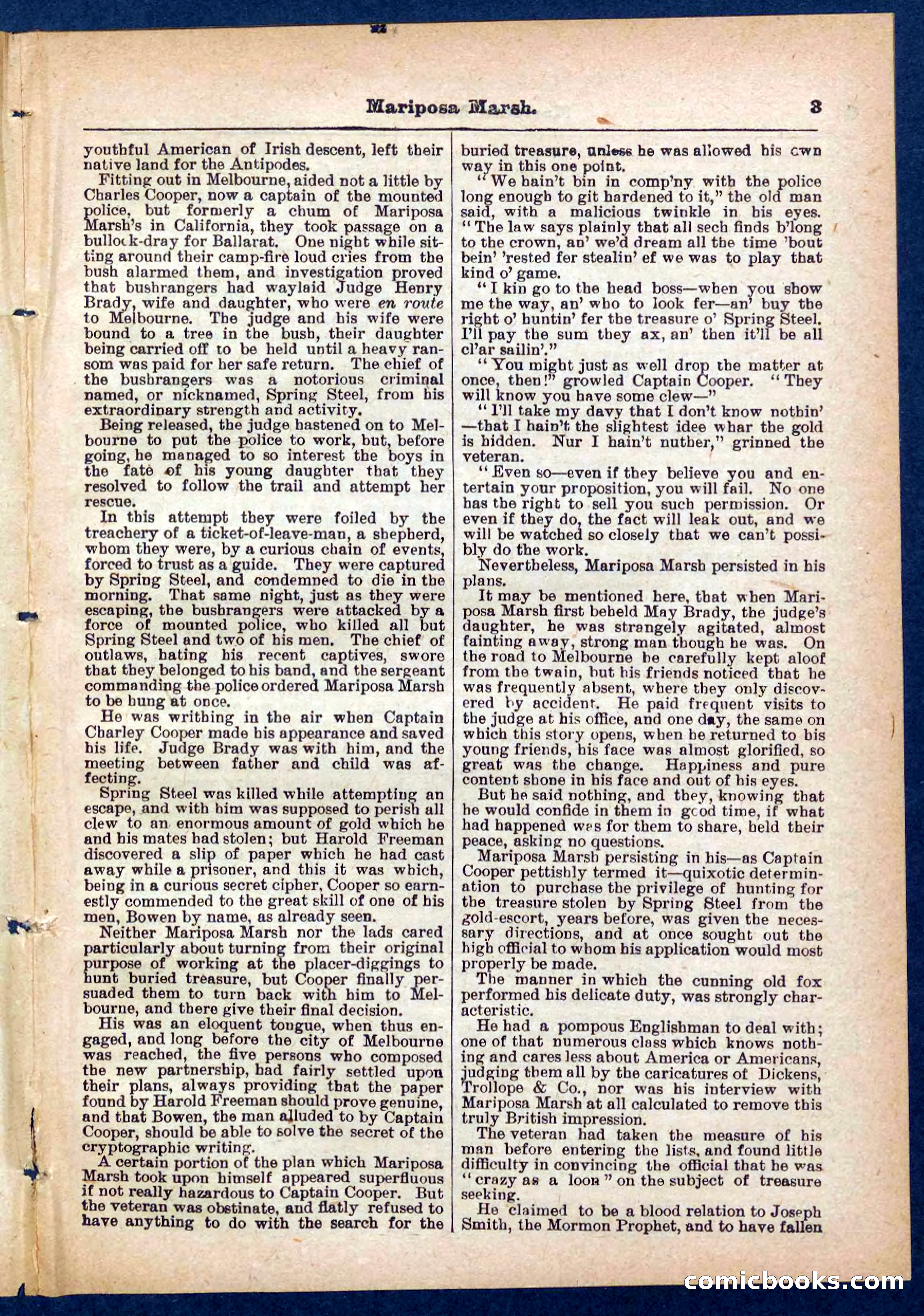 Beadle's Pocket Library No. 384: Brimstone Bill's Booty — page 3 of 32