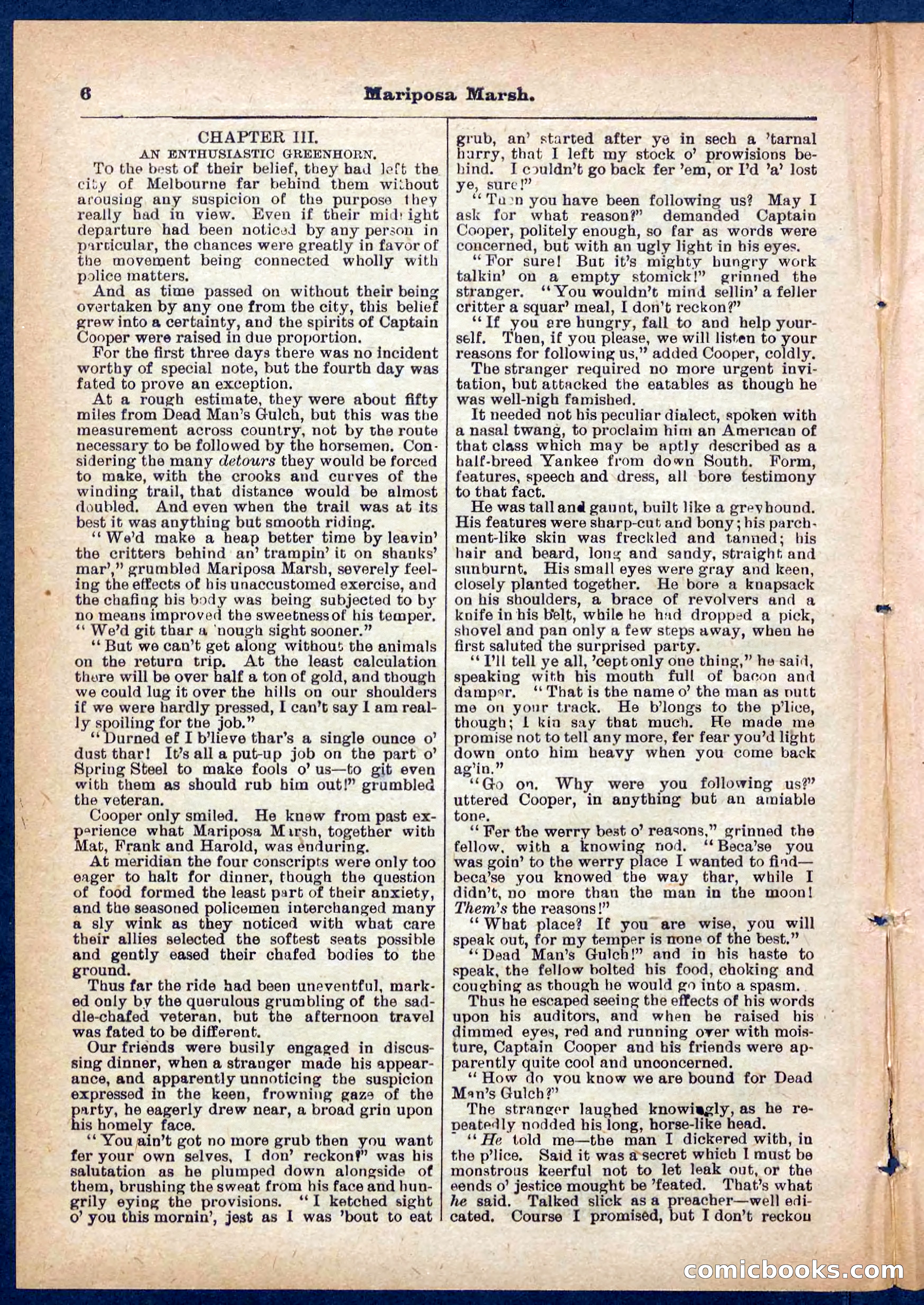 Beadle's Pocket Library No. 384: Brimstone Bill's Booty — page 6 of 32
