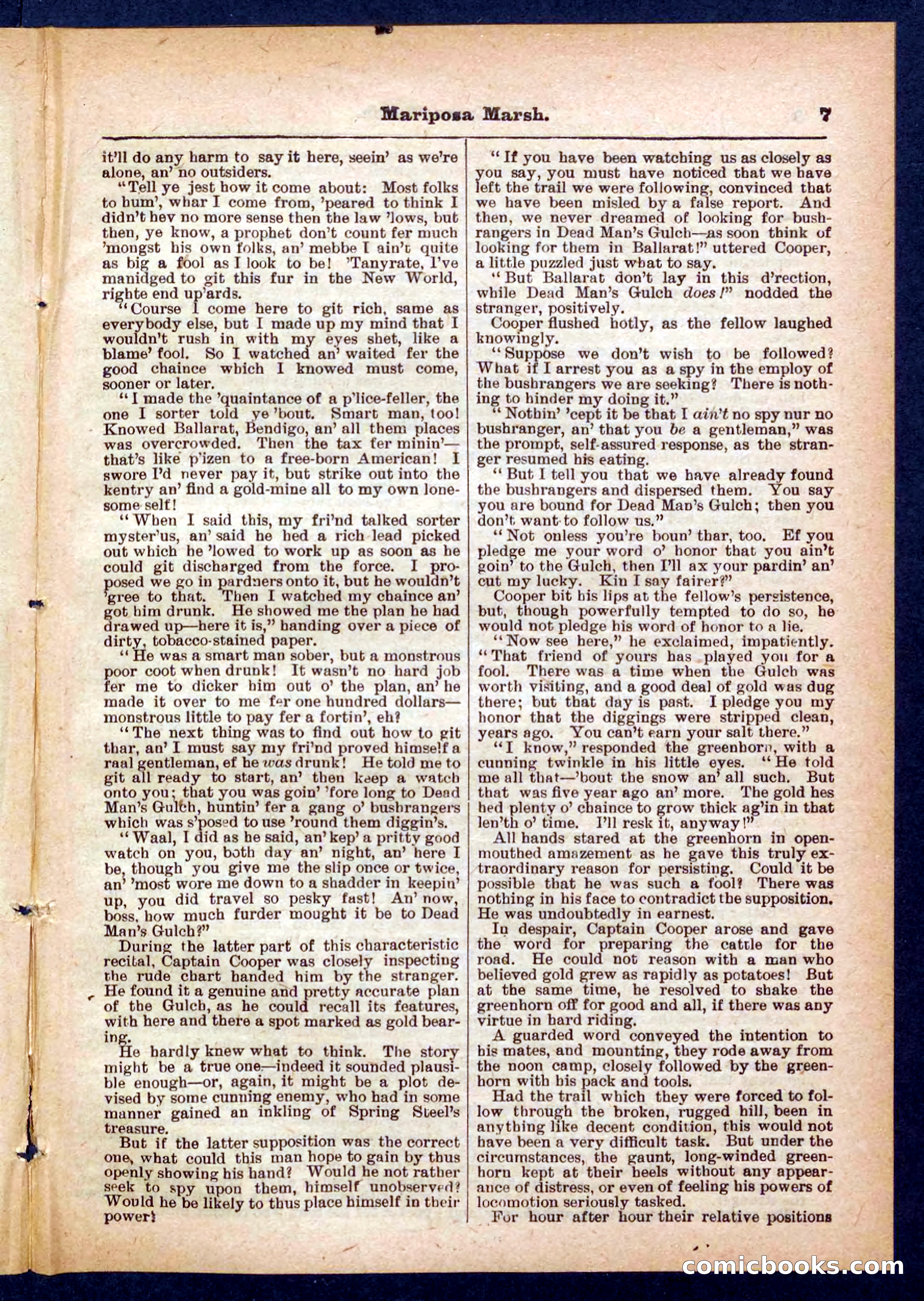 Beadle's Pocket Library No. 384: Brimstone Bill's Booty — page 7 of 32