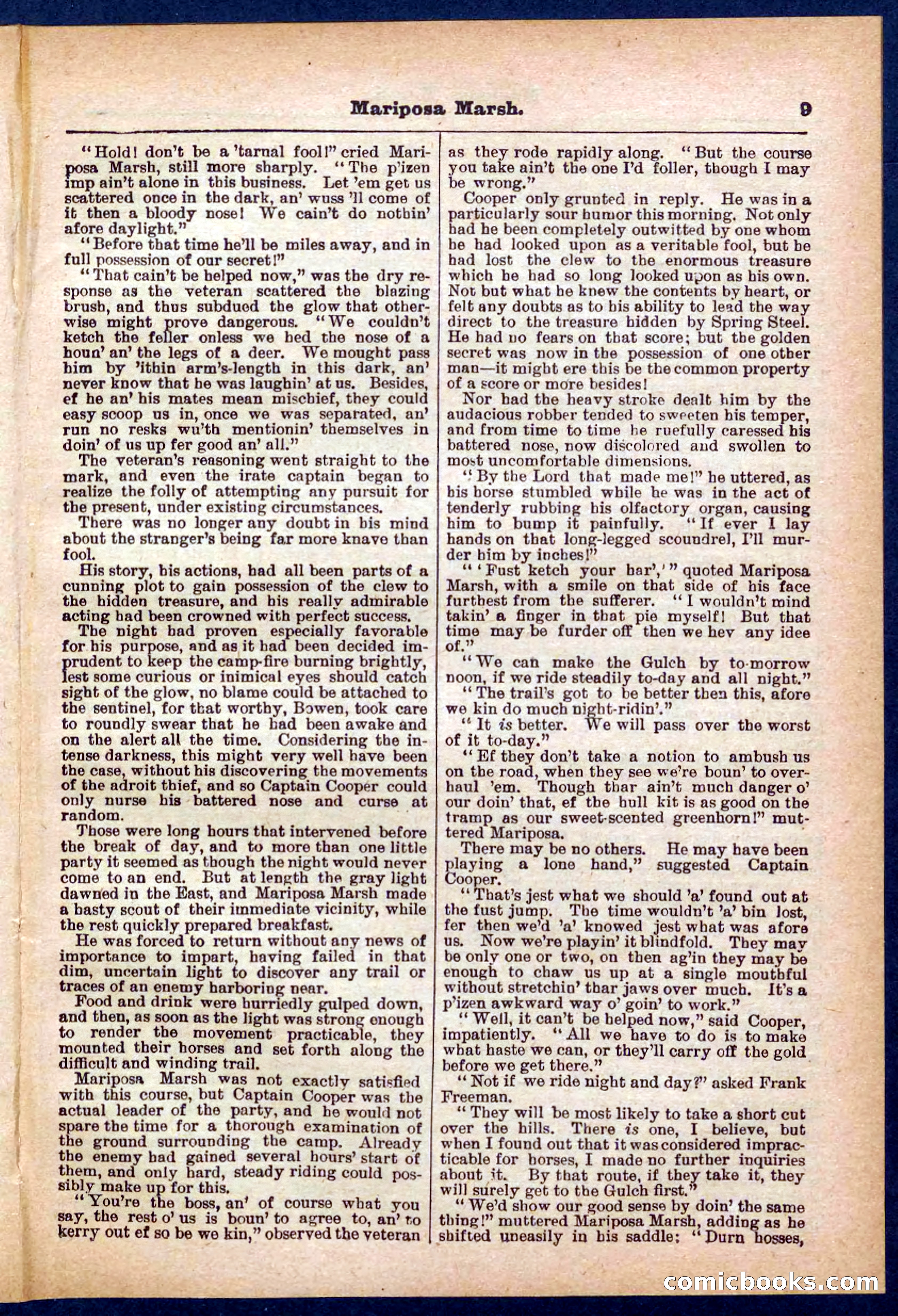 Beadle's Pocket Library No. 384: Brimstone Bill's Booty — page 9 of 32