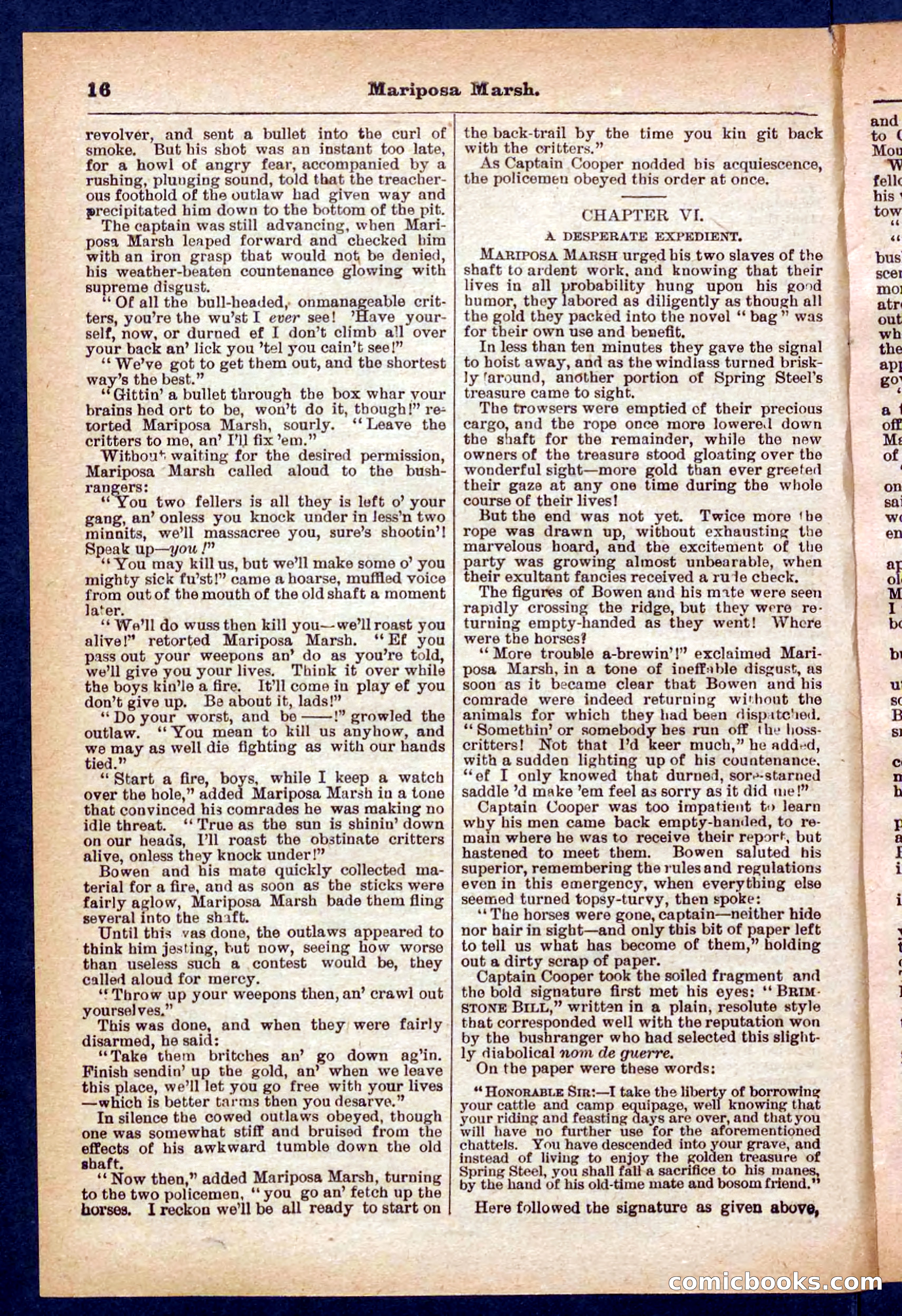 Beadle's Pocket Library No. 384: Brimstone Bill's Booty — page 16 of 32