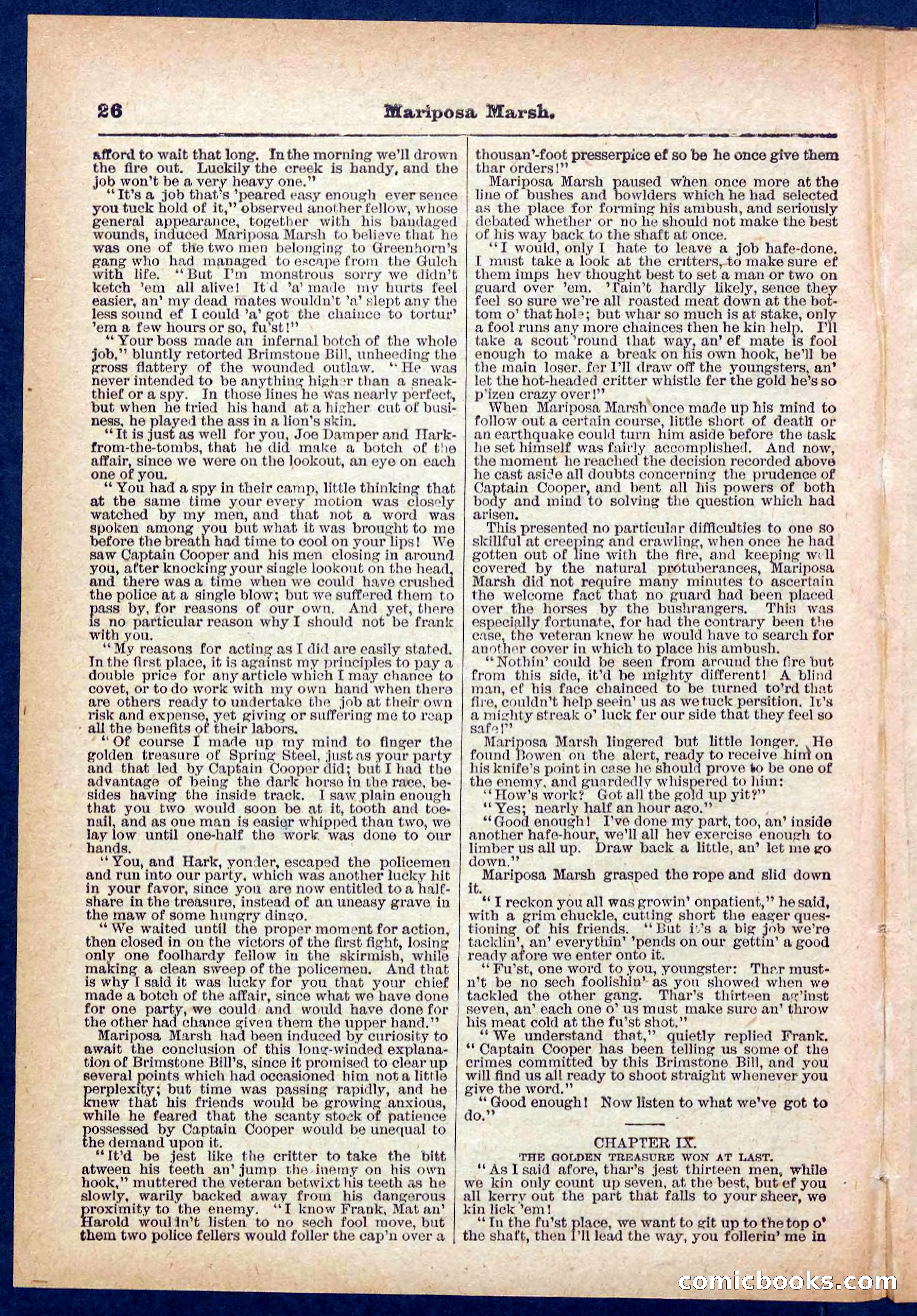 Beadle's Pocket Library No. 384: Brimstone Bill's Booty — page 26 of 32