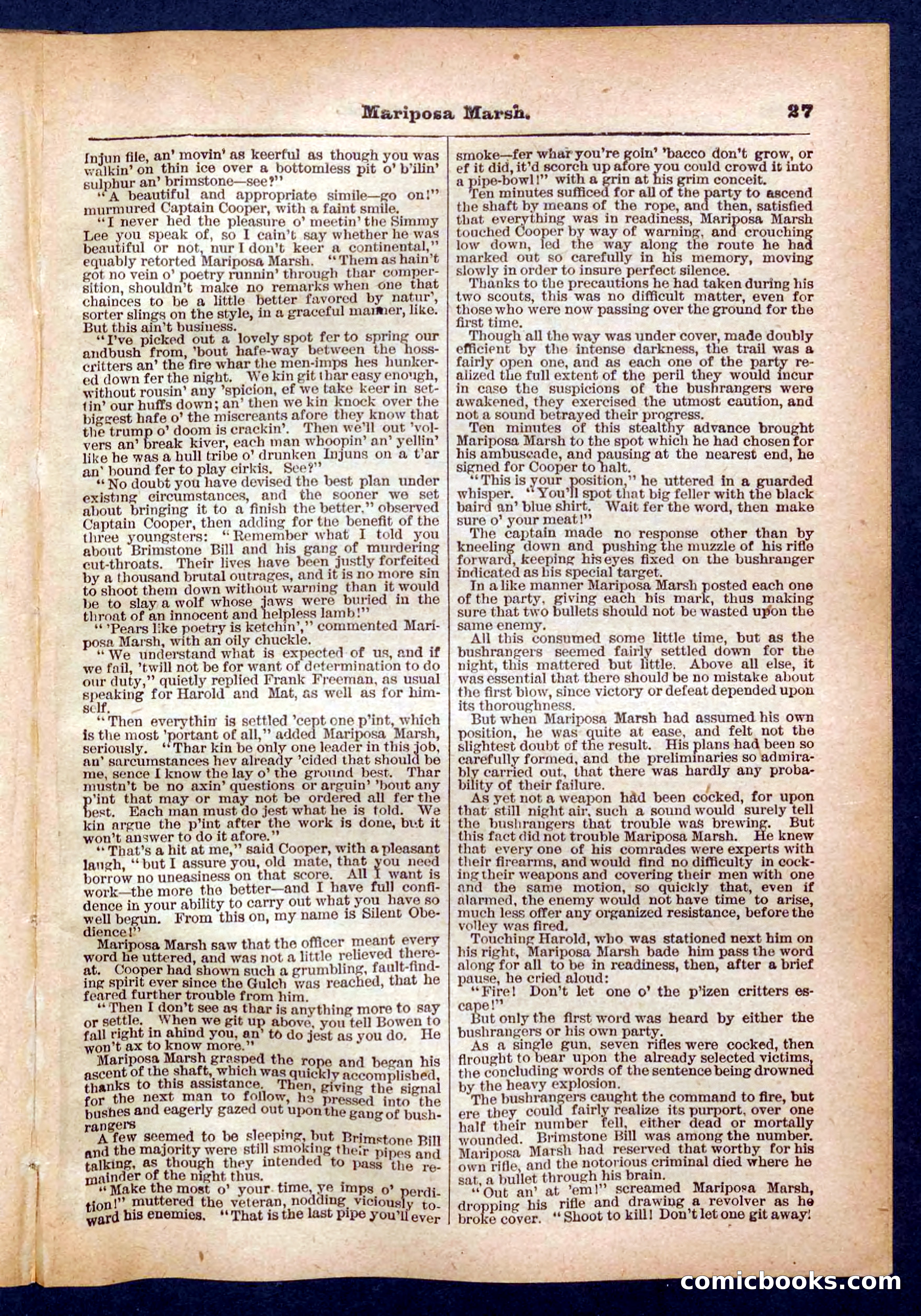 Beadle's Pocket Library No. 384: Brimstone Bill's Booty — page 27 of 32