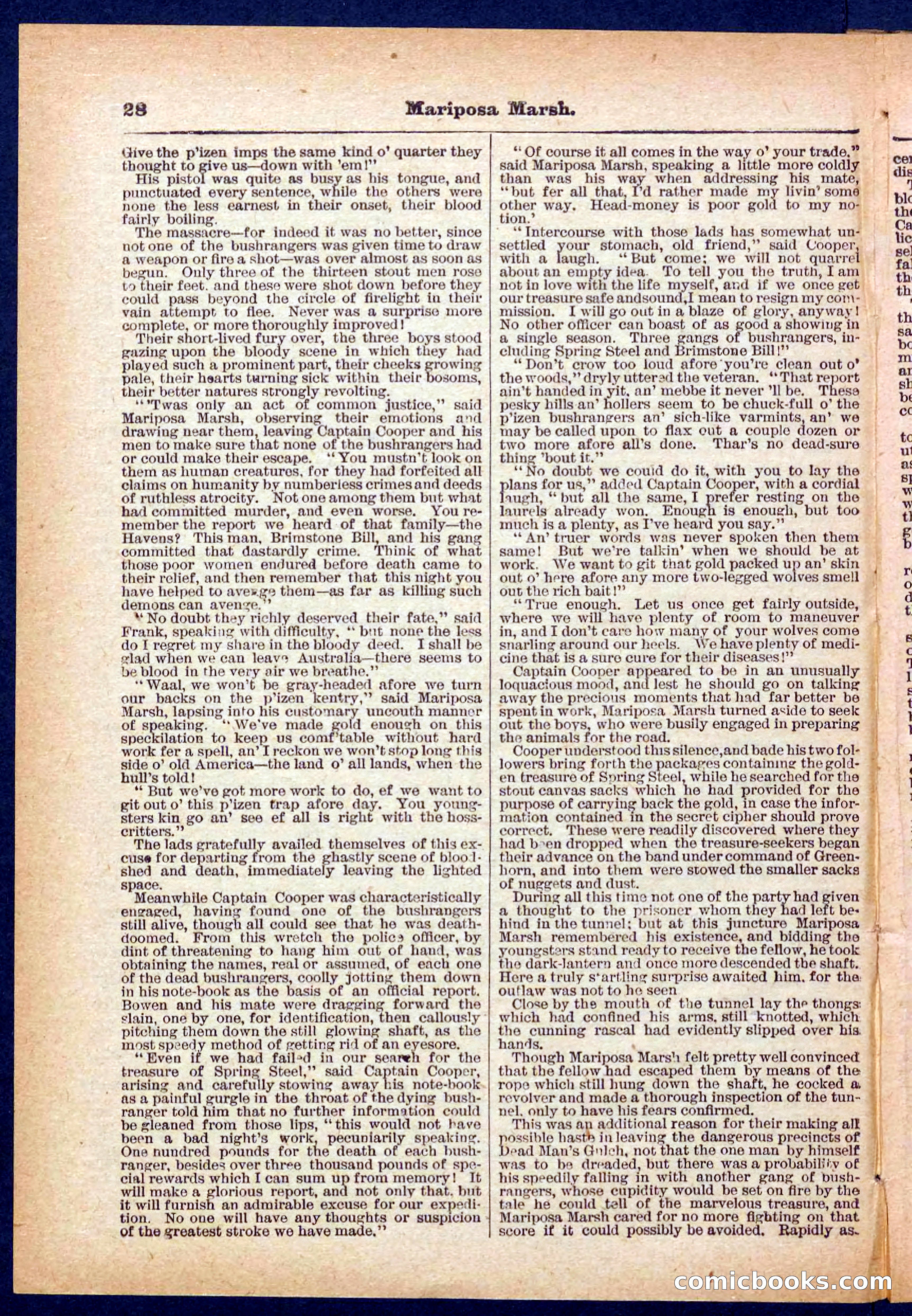 Beadle's Pocket Library No. 384: Brimstone Bill's Booty — page 28 of 32