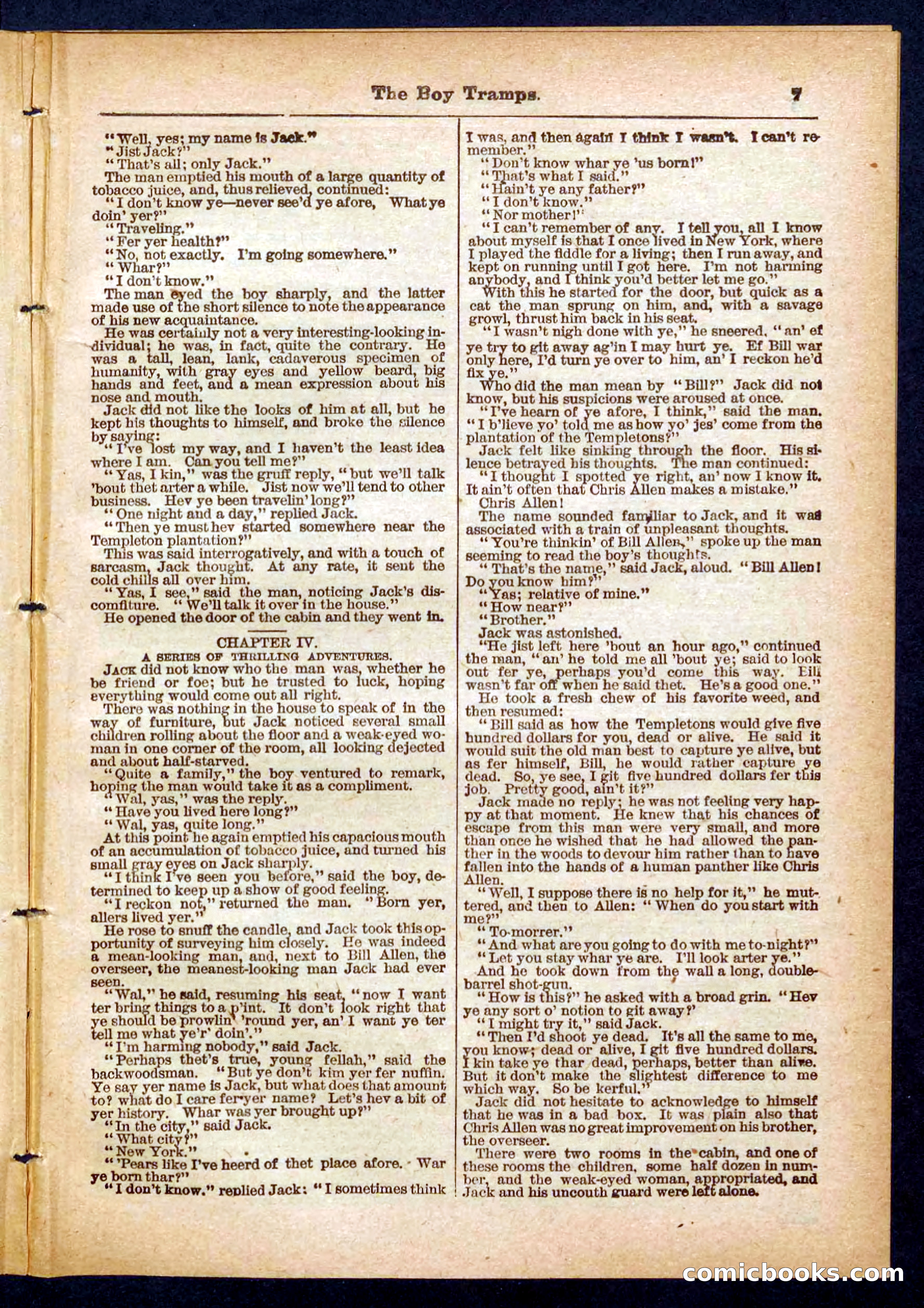 Beadle's Pocket Library No. 385: The Boy Tramps — page 7 of 32