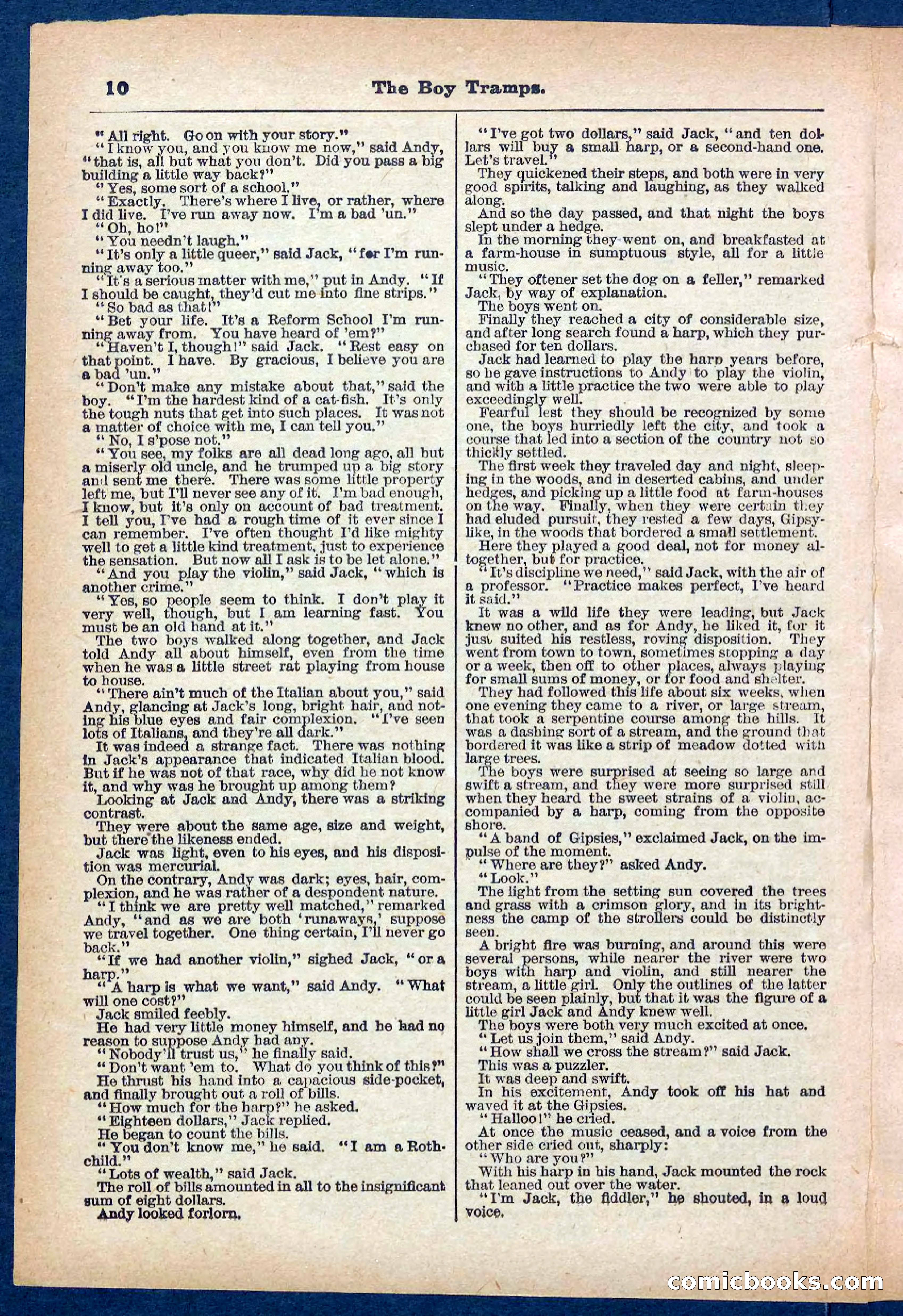 Beadle's Pocket Library No. 385: The Boy Tramps — page 10 of 32