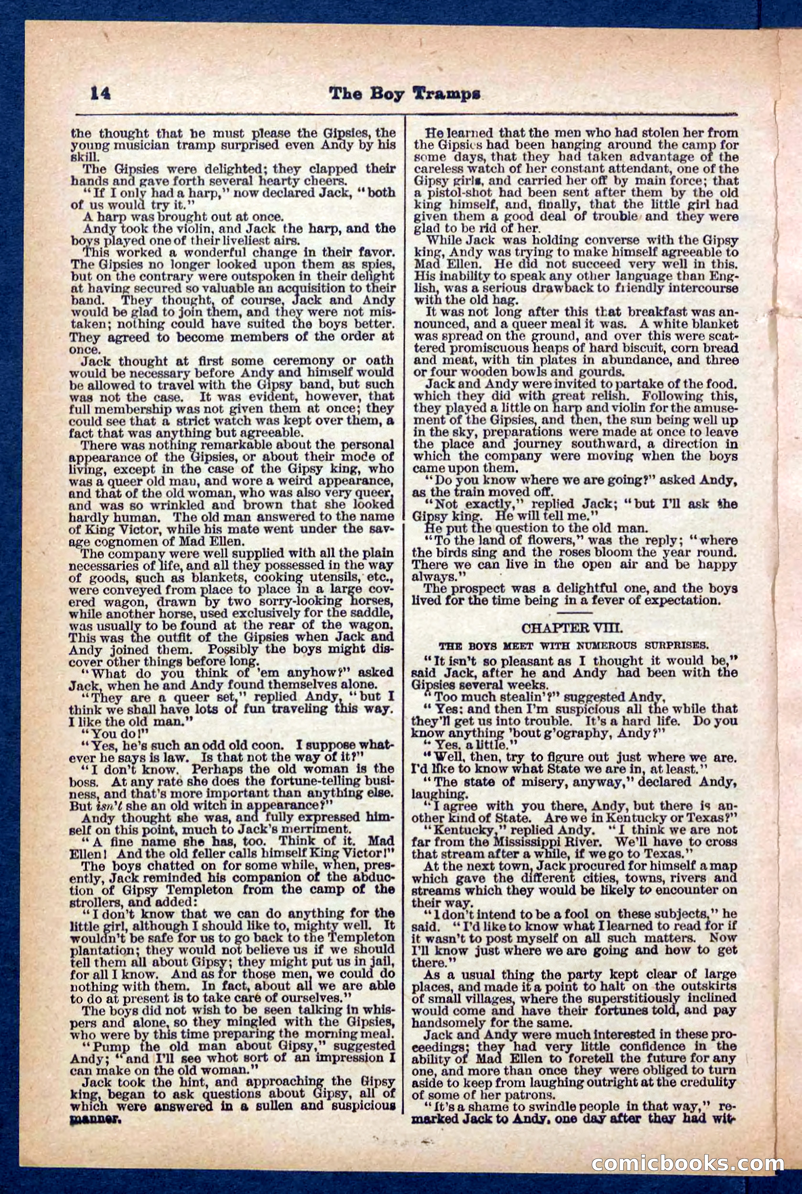 Beadle's Pocket Library No. 385: The Boy Tramps — page 14 of 32