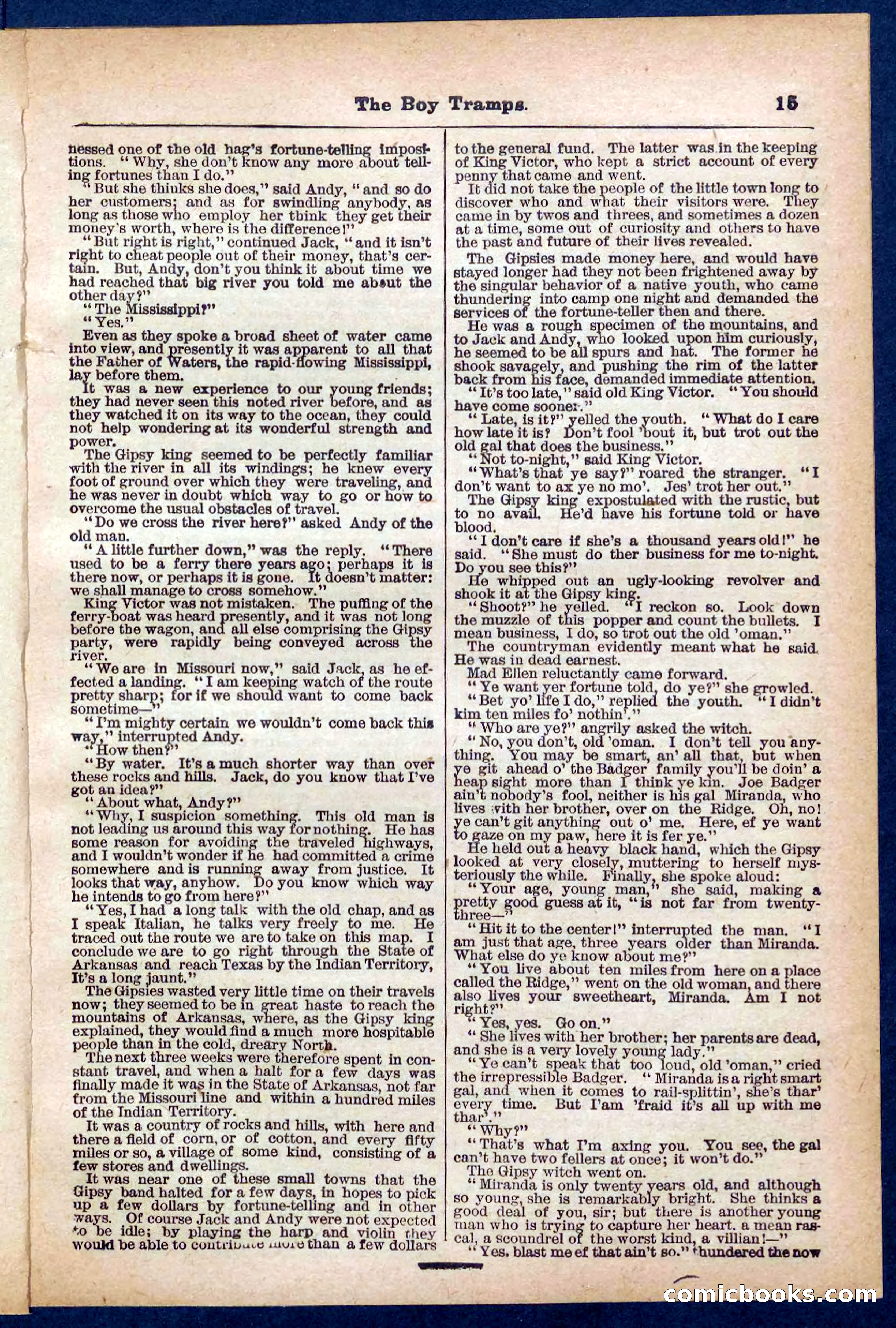 Beadle's Pocket Library No. 385: The Boy Tramps — page 15 of 32