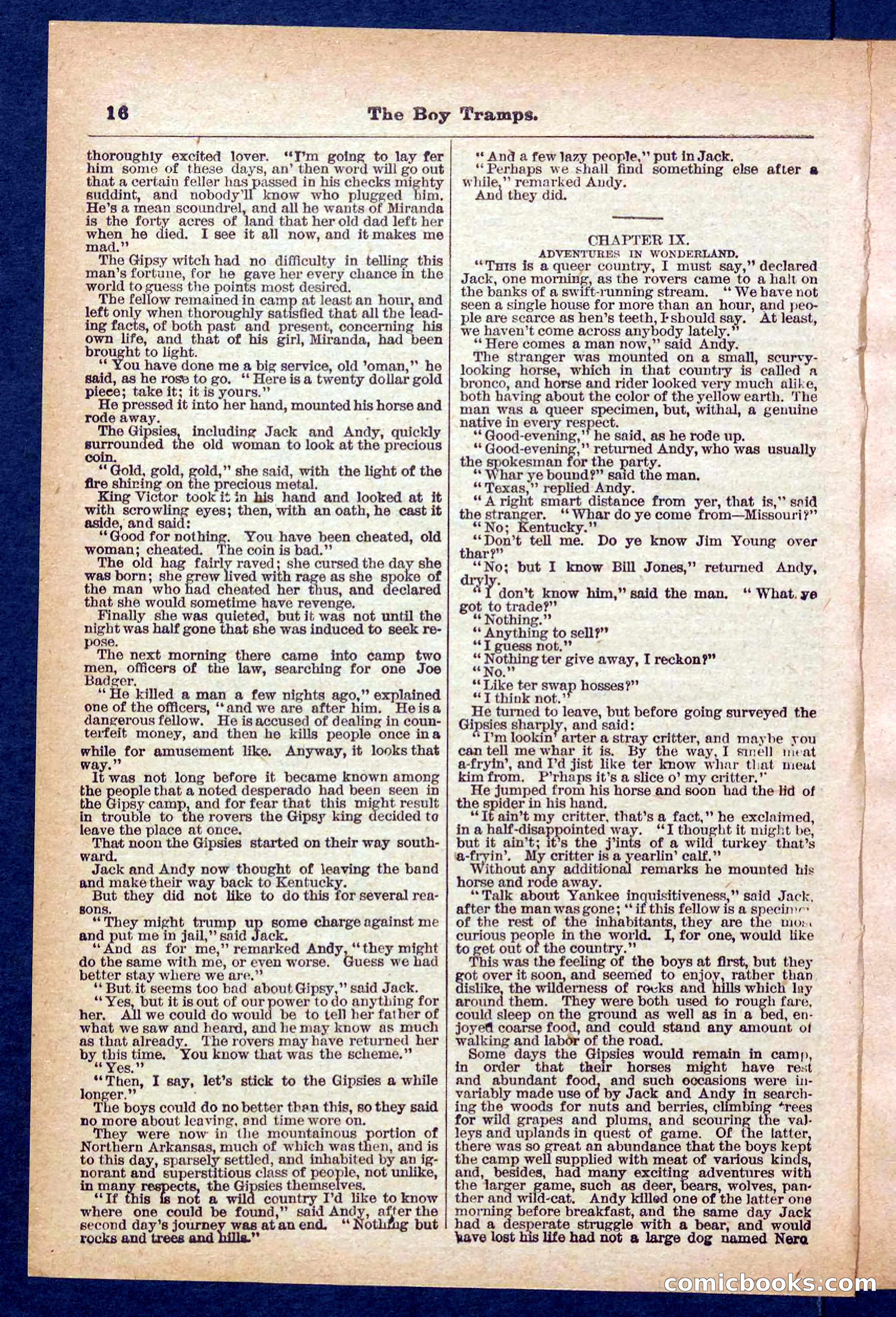 Beadle's Pocket Library No. 385: The Boy Tramps — page 16 of 32