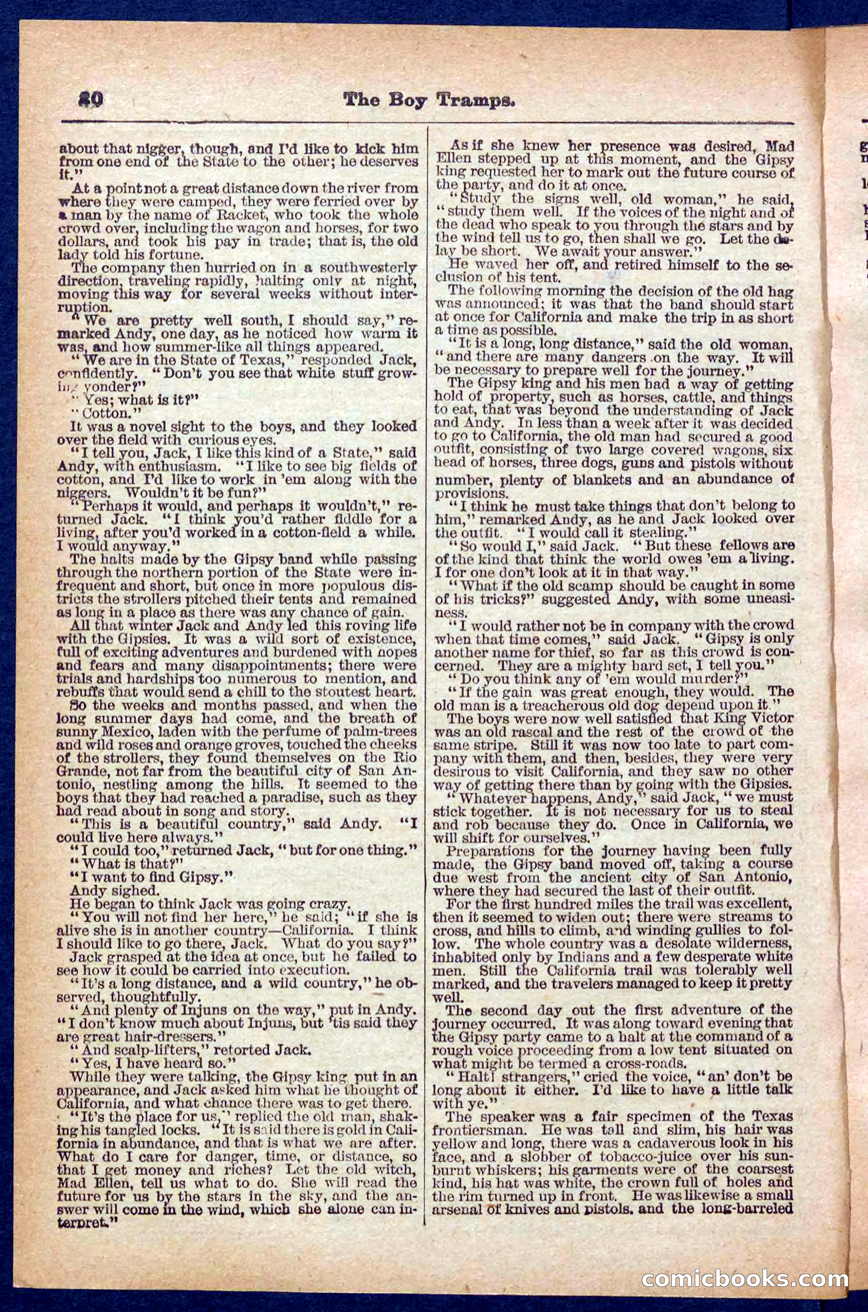 Beadle's Pocket Library No. 385: The Boy Tramps — page 20 of 32