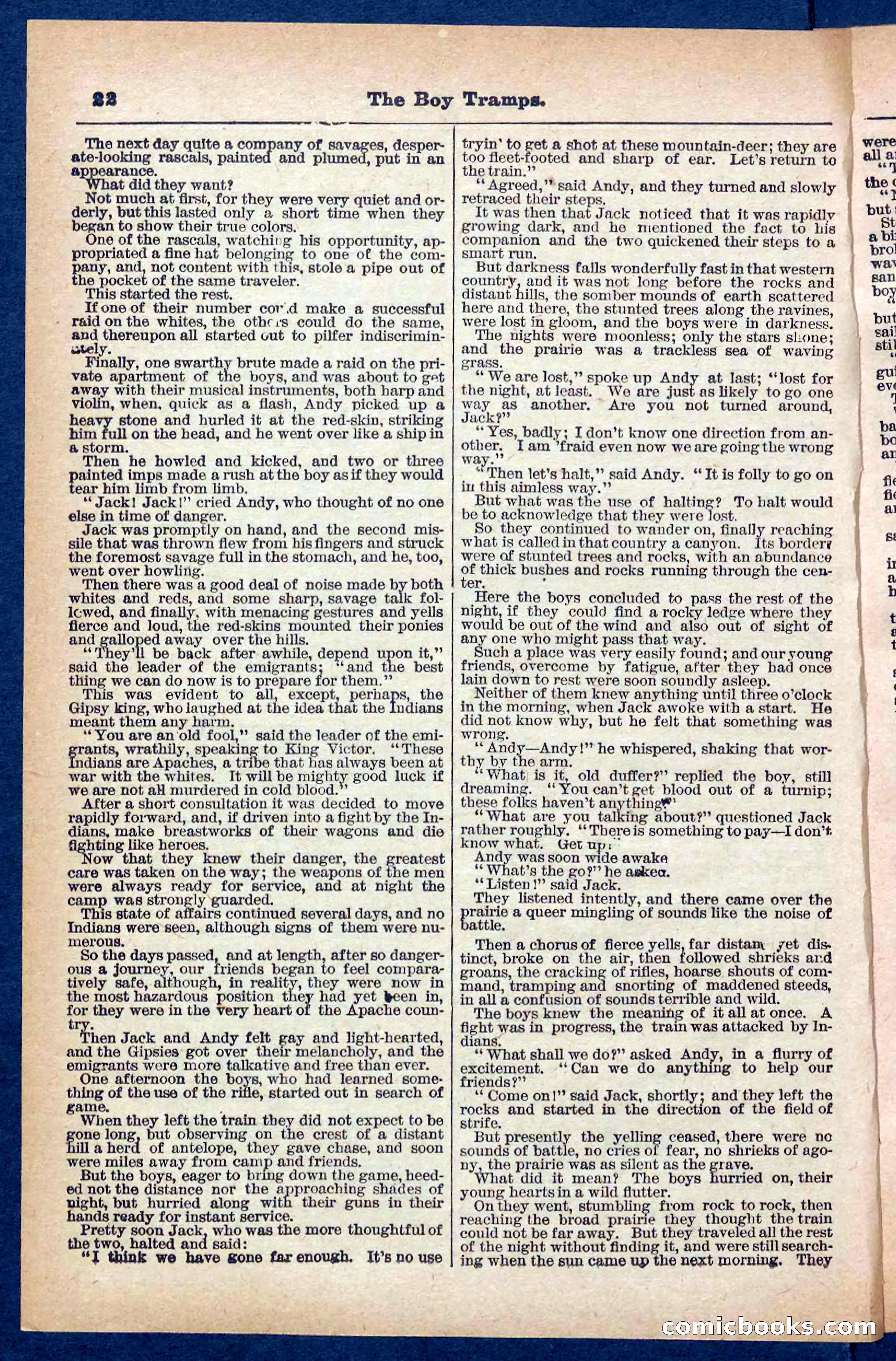 Beadle's Pocket Library No. 385: The Boy Tramps — page 22 of 32
