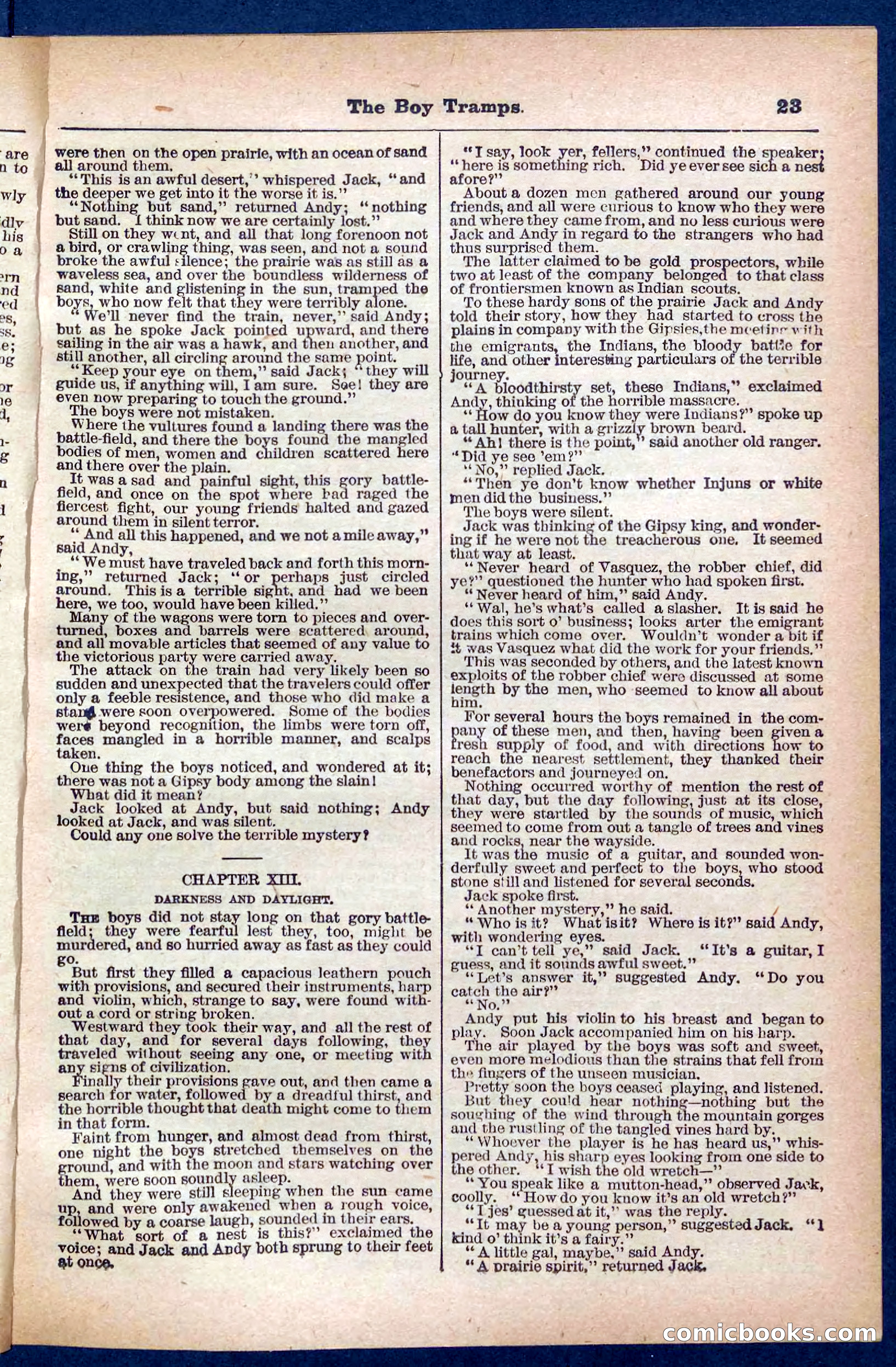 Beadle's Pocket Library No. 385: The Boy Tramps — page 23 of 32