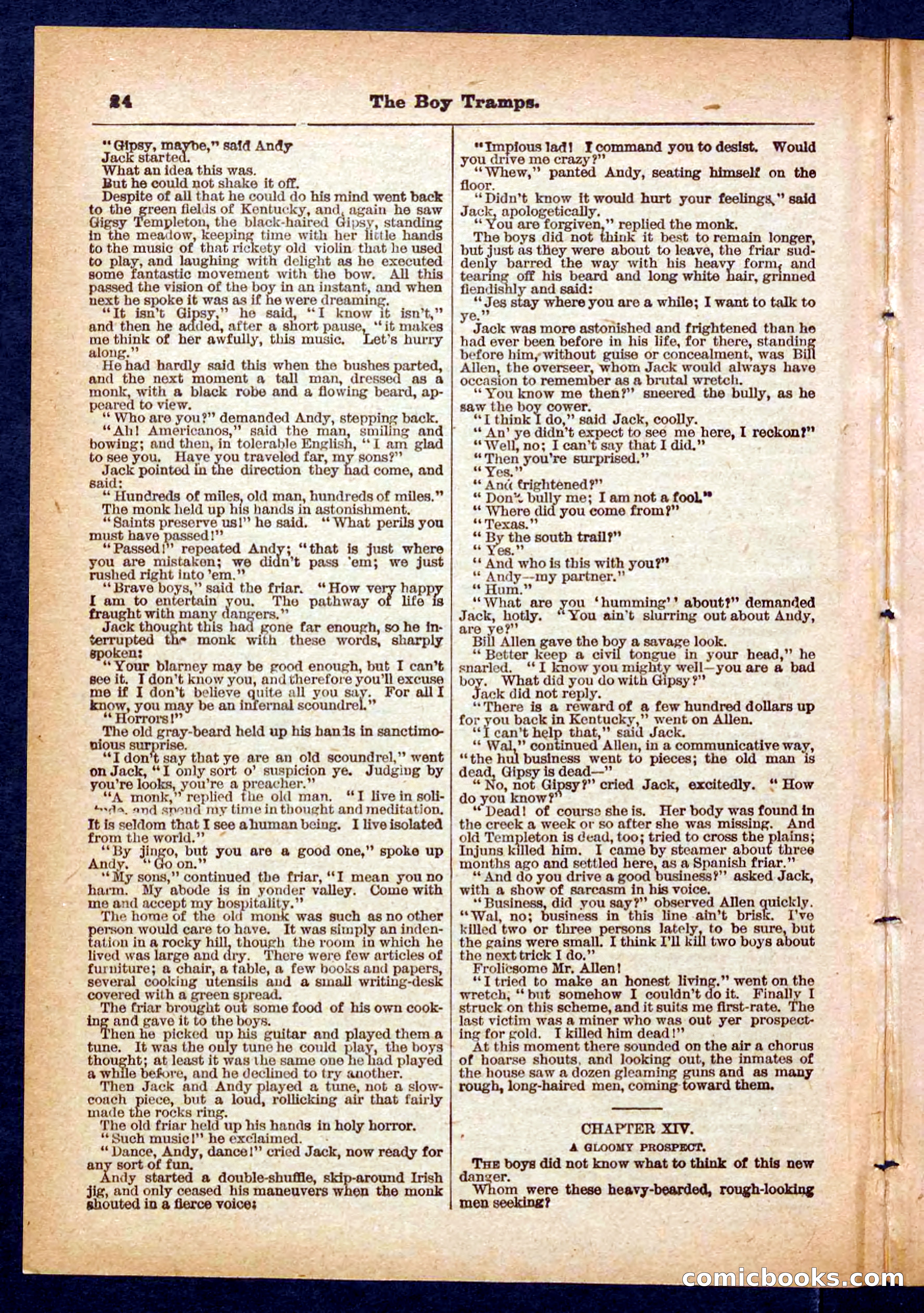 Beadle's Pocket Library No. 385: The Boy Tramps — page 24 of 32