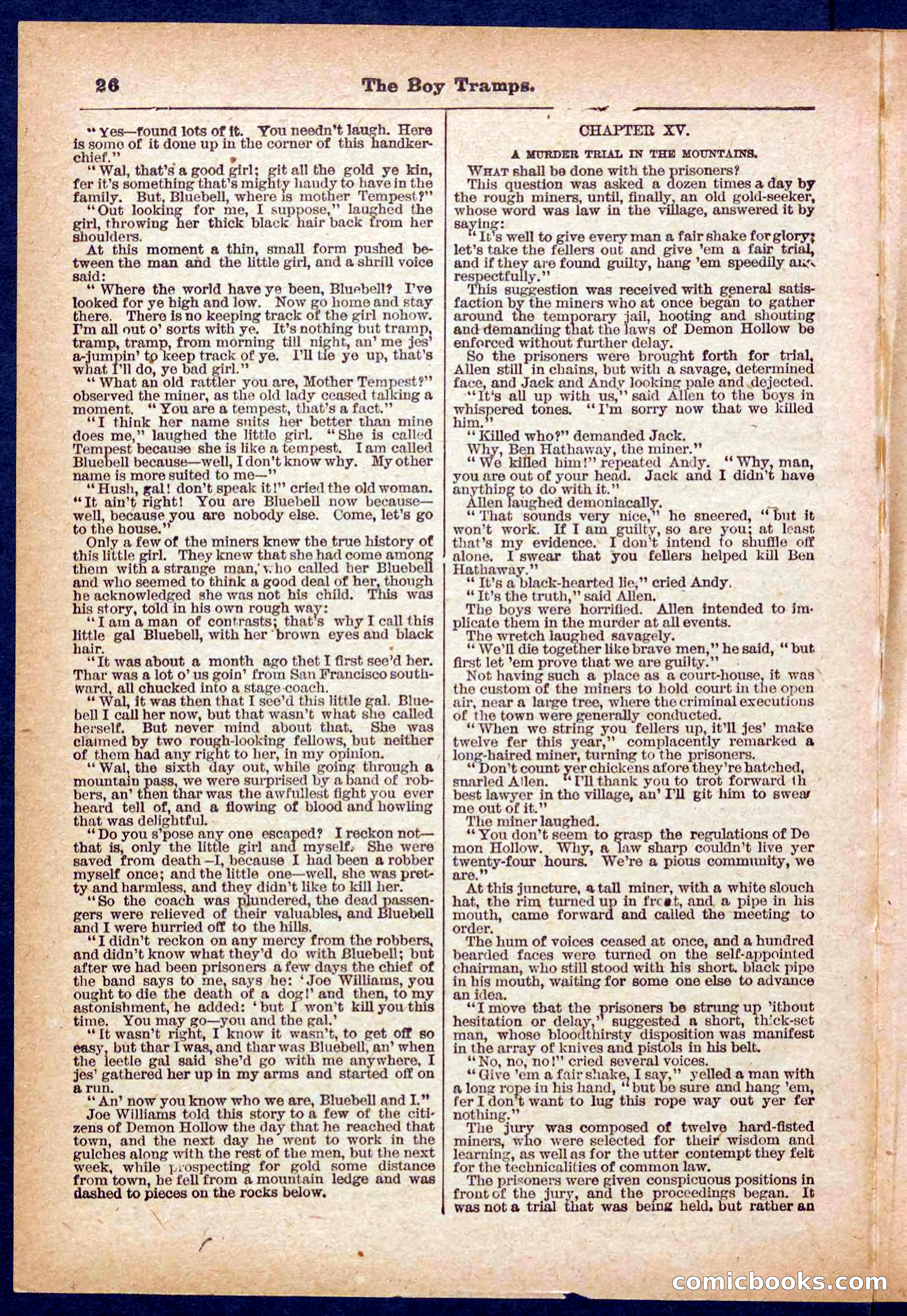 Beadle's Pocket Library No. 385: The Boy Tramps — page 26 of 32