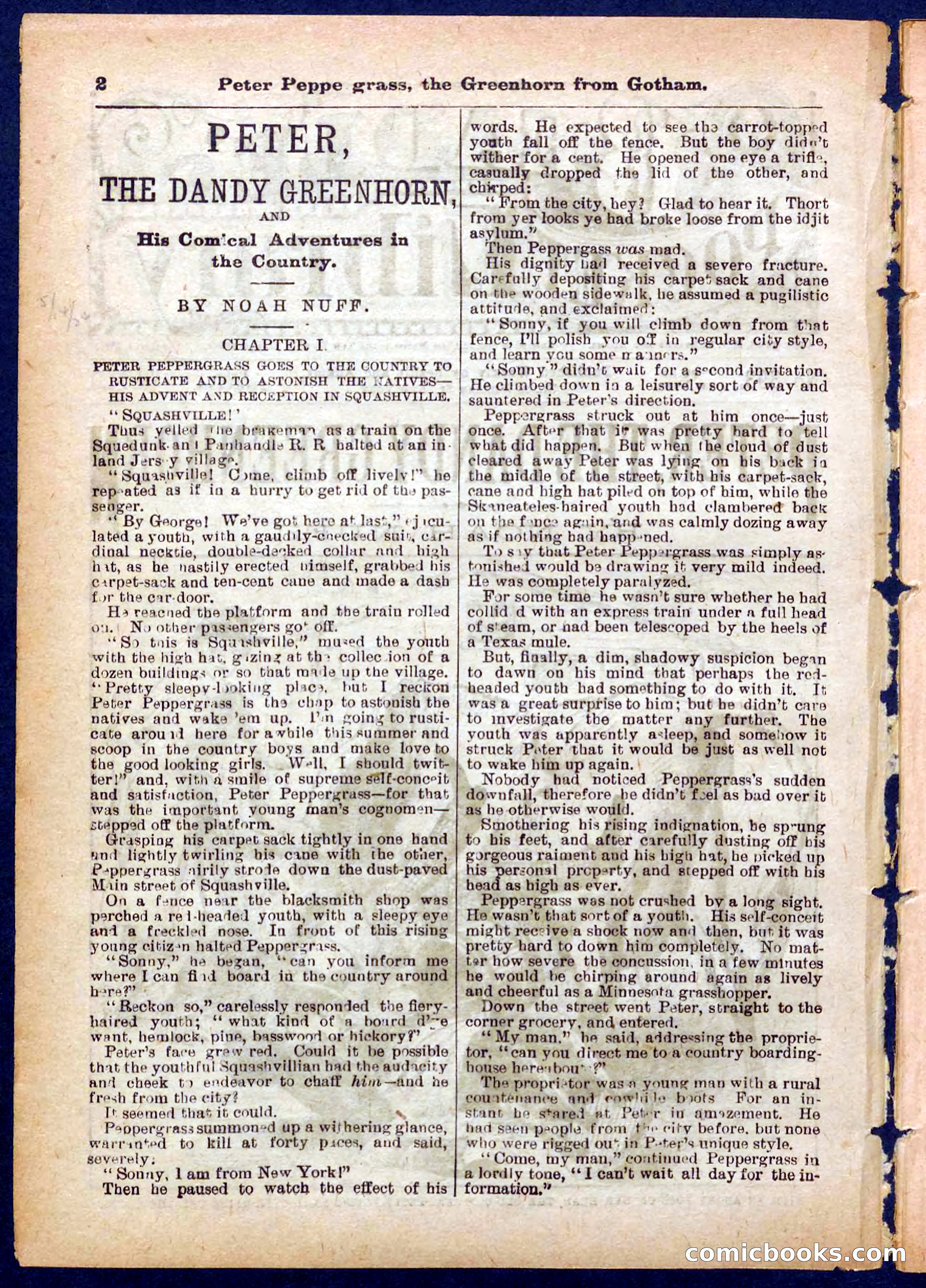 Peter, the Dandy Greenhorn — page 2 of 32