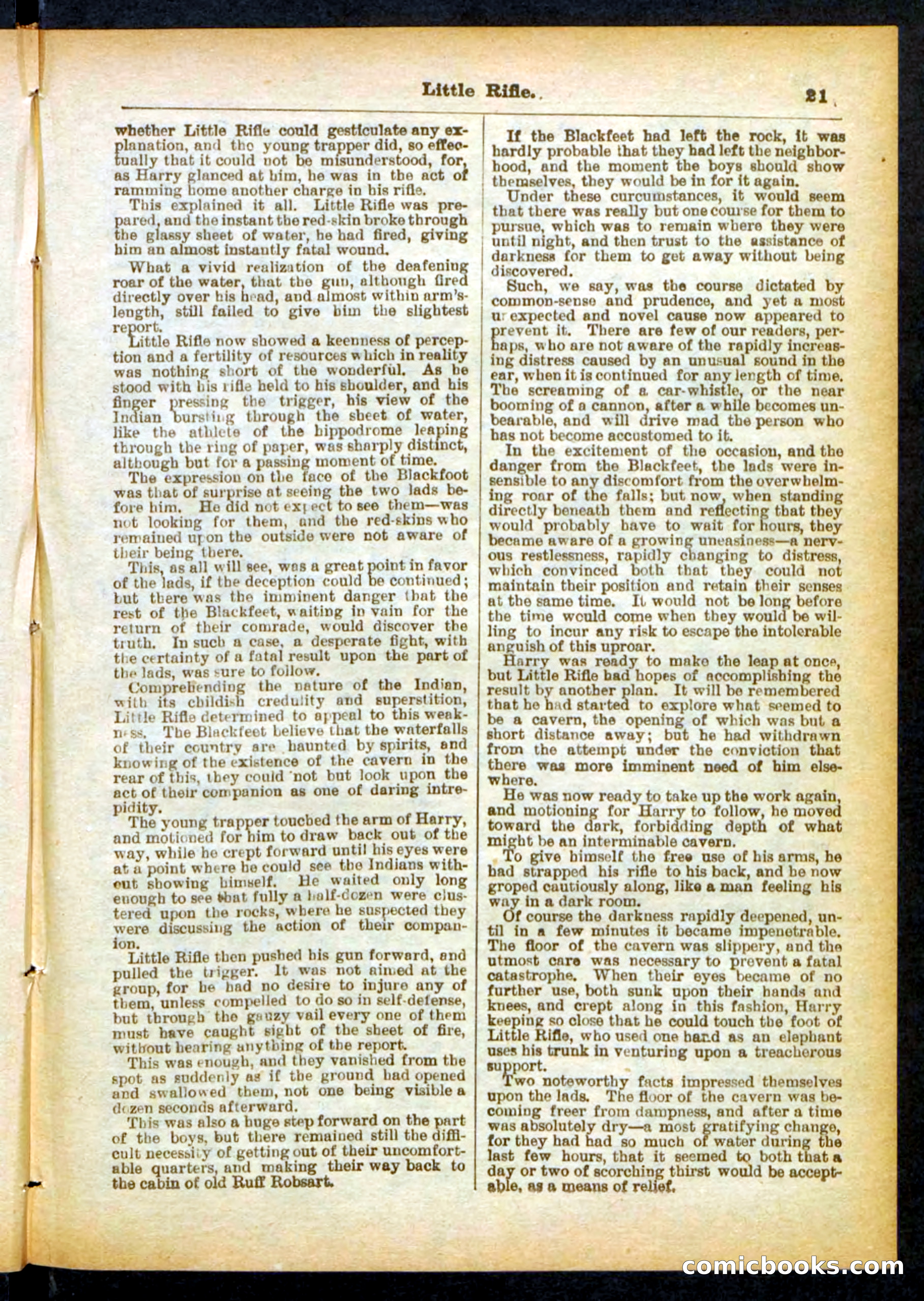 Old Ruff's Protégé; or, Little Rifle's Secret — page 21 of 32