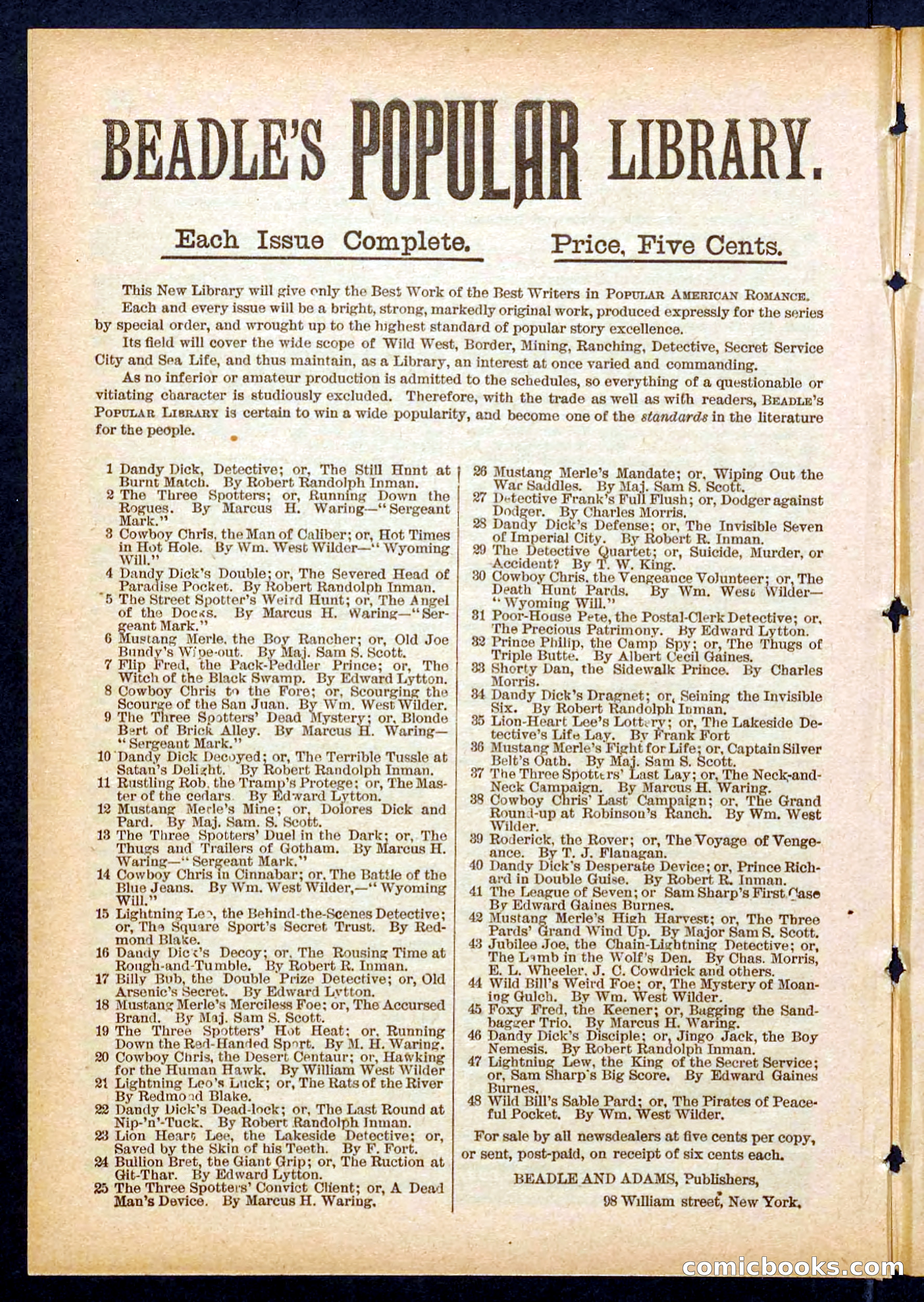 Beadle's Pocket Library No. 437 — page 26 of 32