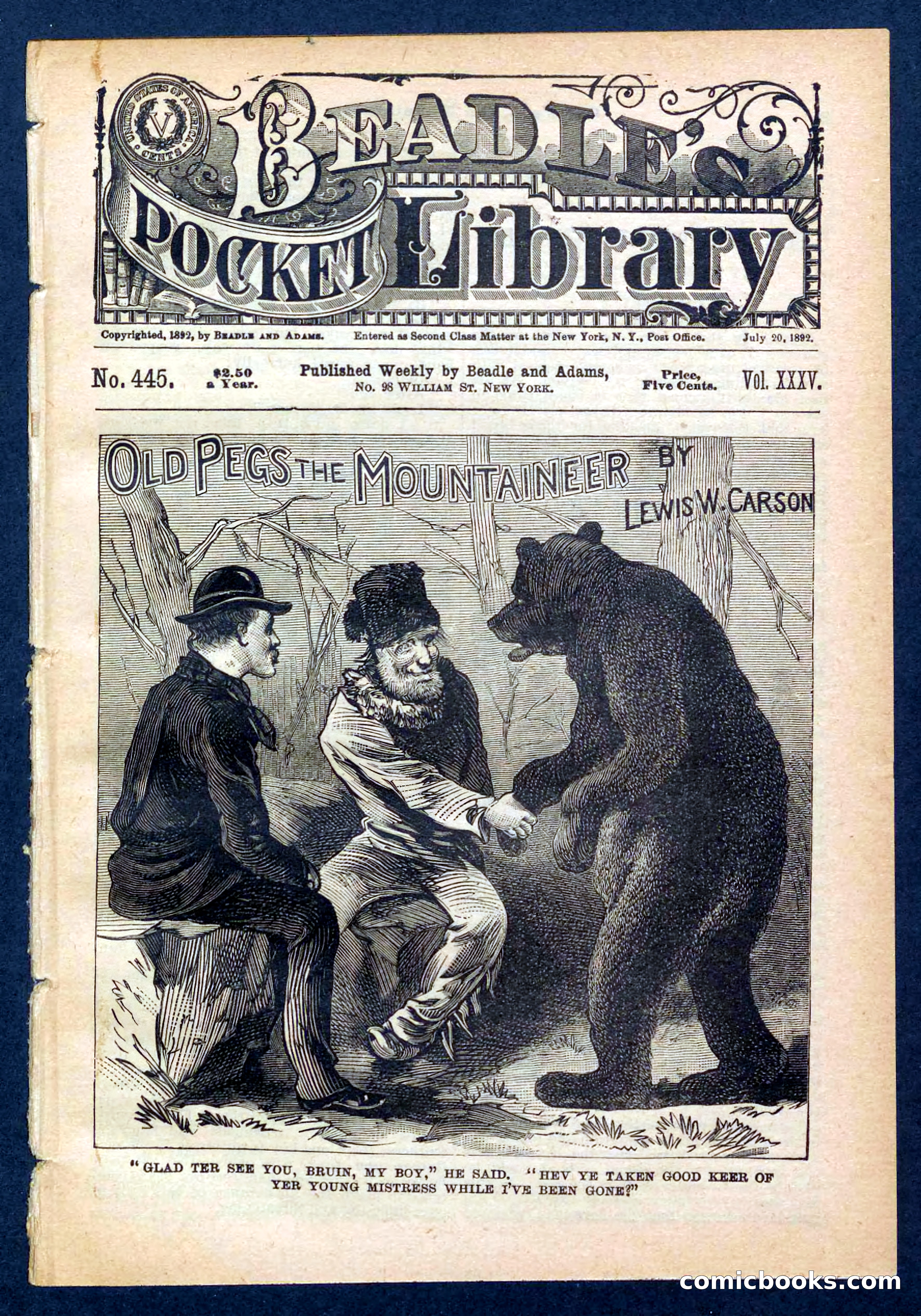 Beadle's Pocket Library No. 445