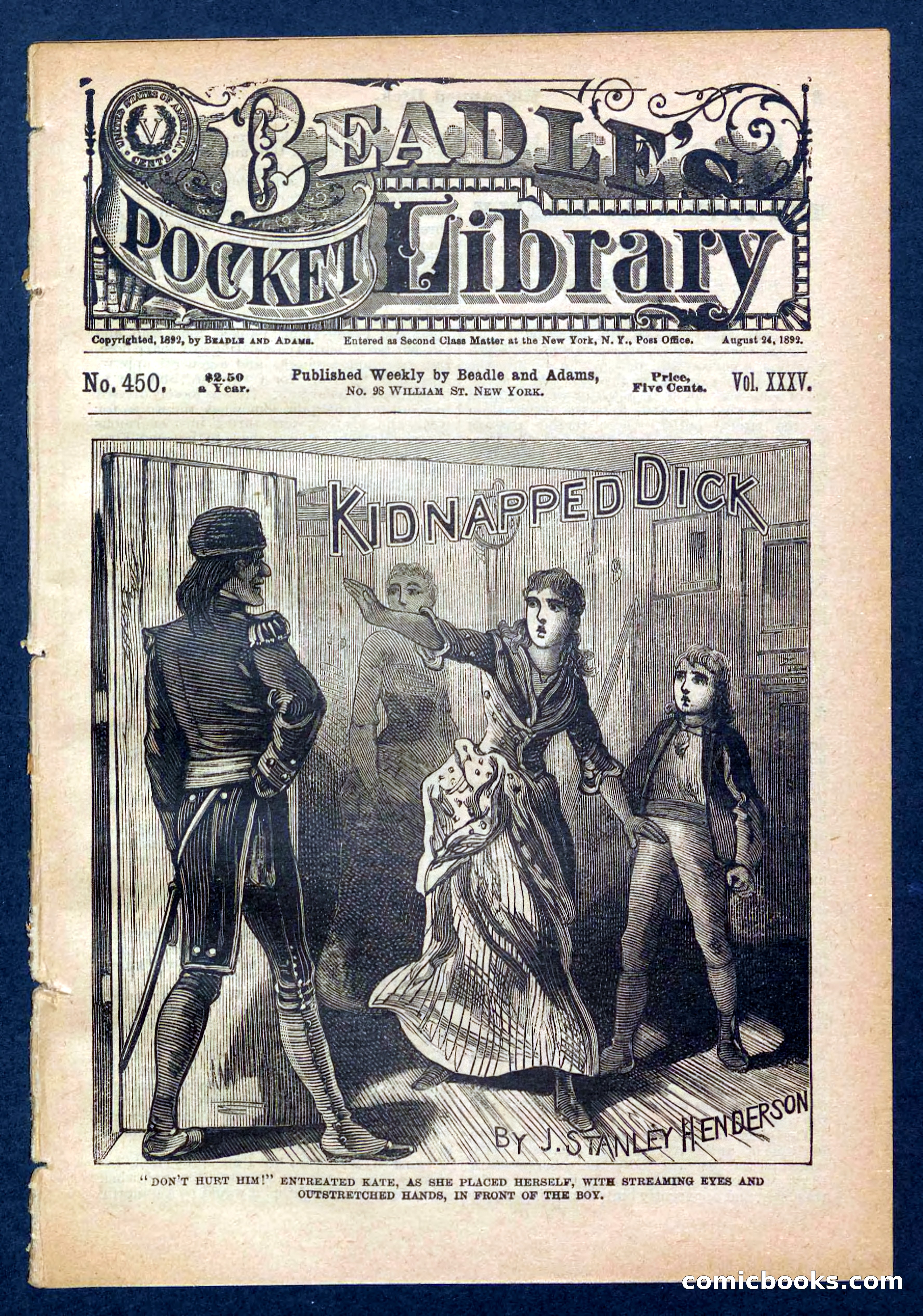 Beadle's Pocket Library No. 450: 'Kidnapped Dick'