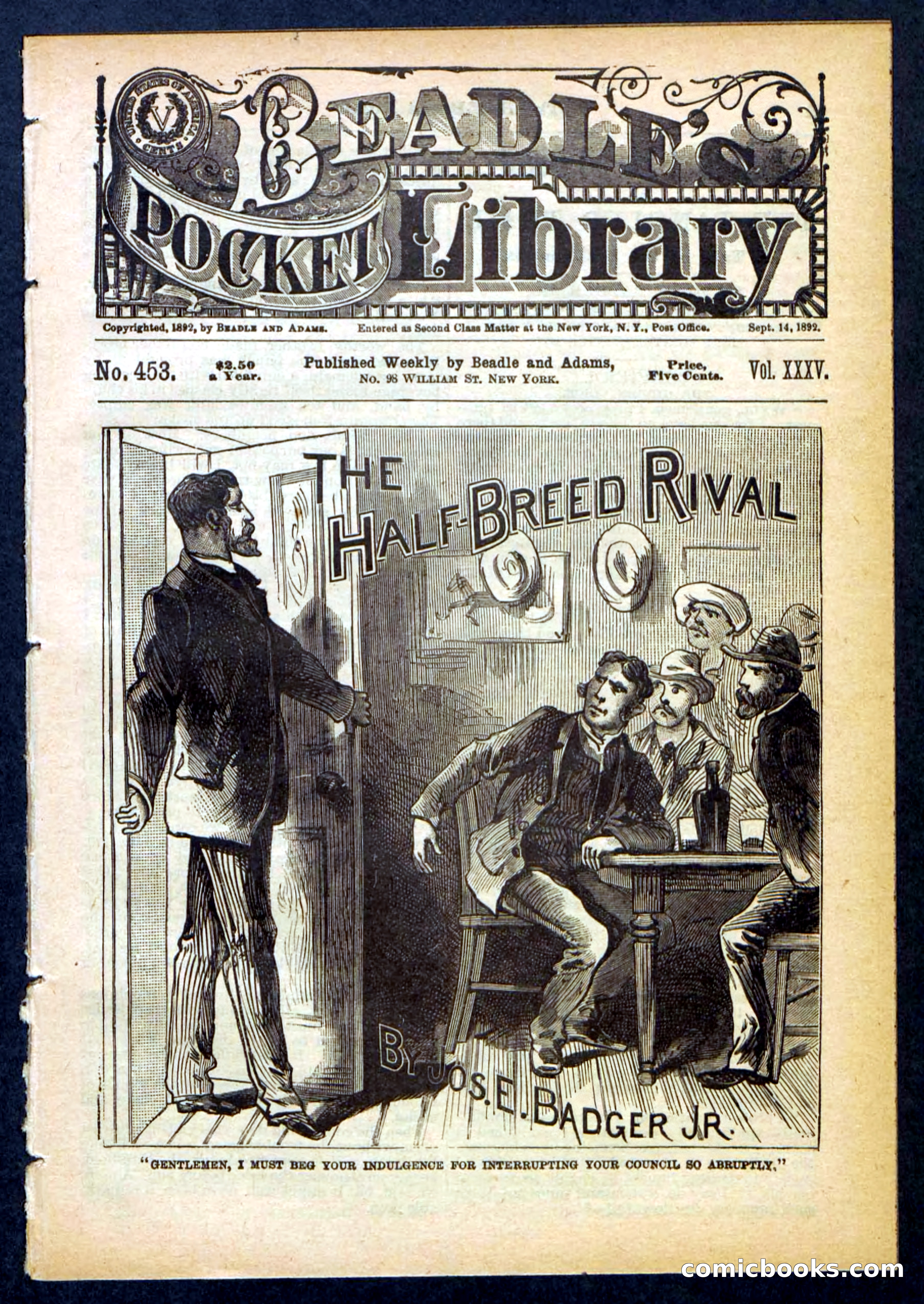 Beadle's Pocket Library No. 453