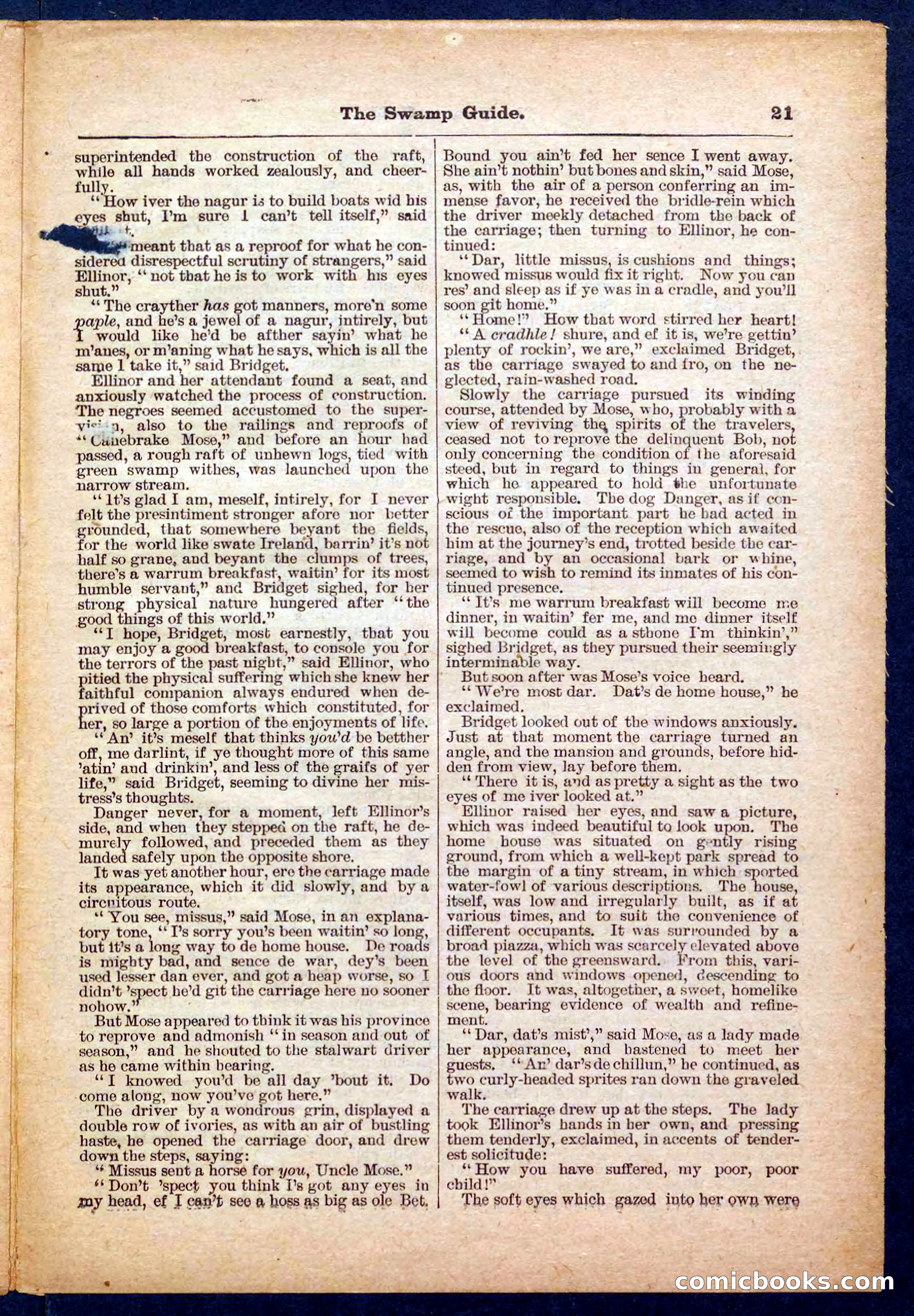 Beadle's Pocket Library No. 467: March Mose and His Dog — page 21 of 32