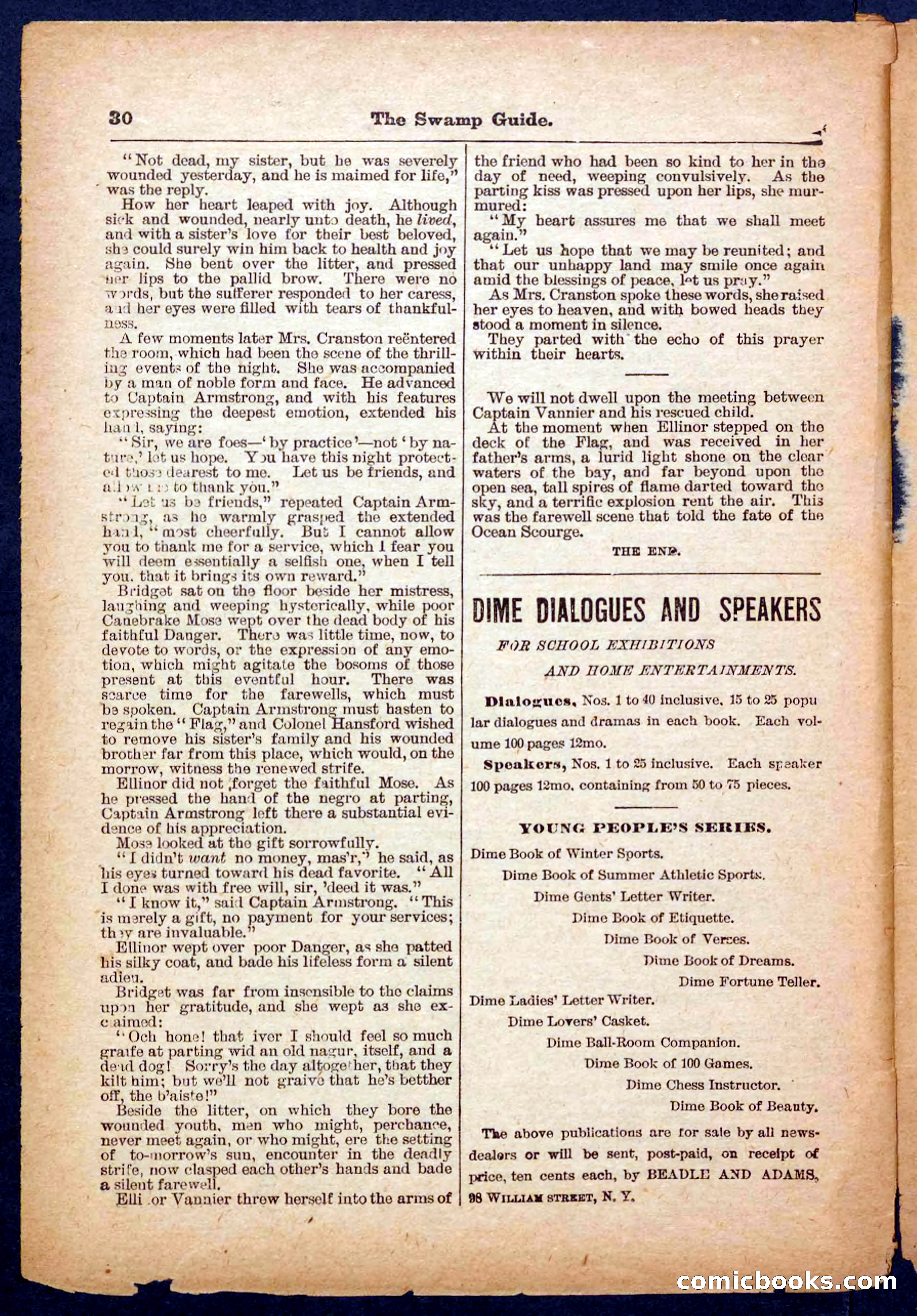 Beadle's Pocket Library No. 467: March Mose and His Dog — page 30 of 32