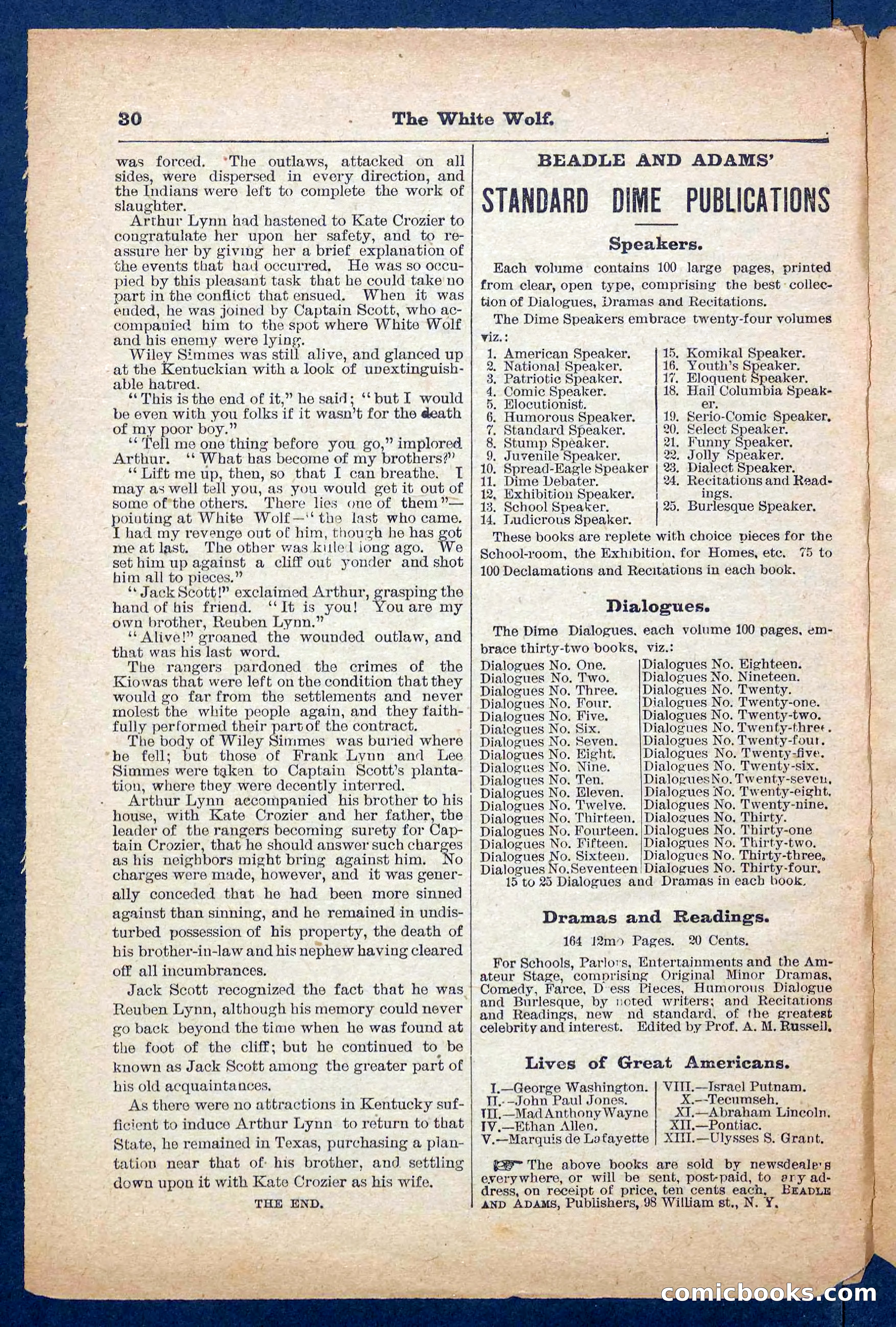 Jack Scott in Texas; or, The White Wolf — page 30 of 32