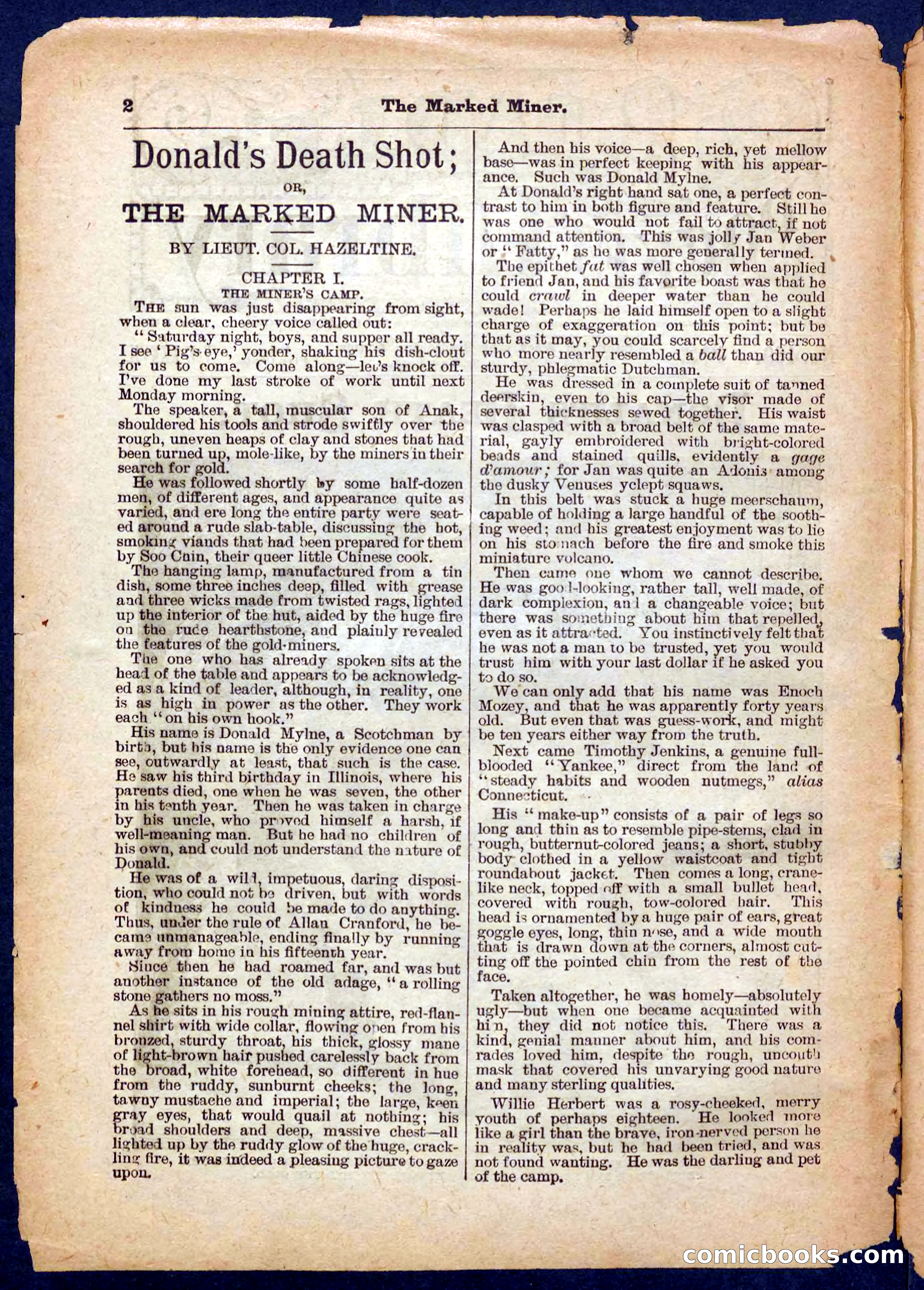Beadle's Pocket Library No. 469: Donald's Death Shot — page 2 of 32