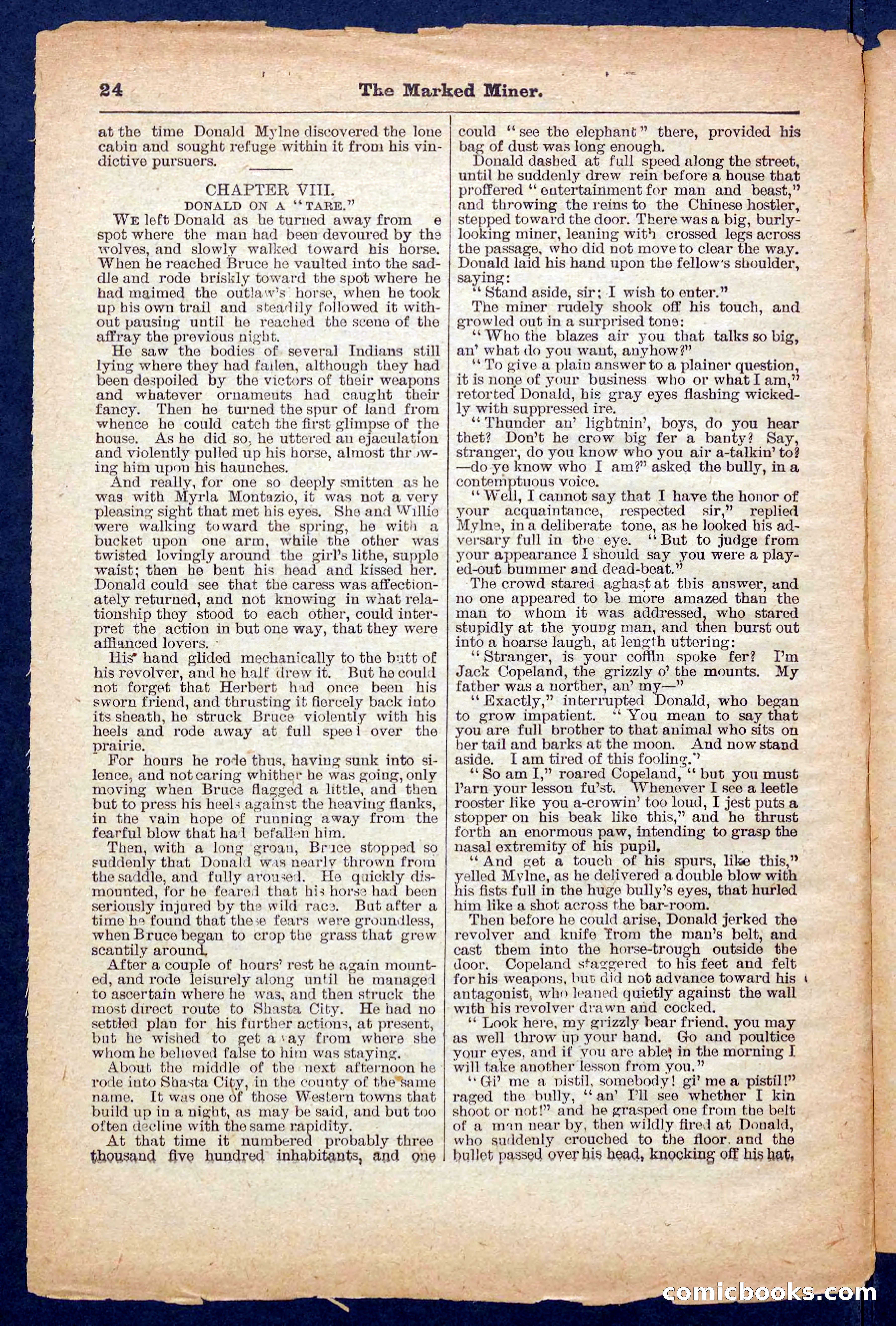 Beadle's Pocket Library No. 469: Donald's Death Shot — page 24 of 32