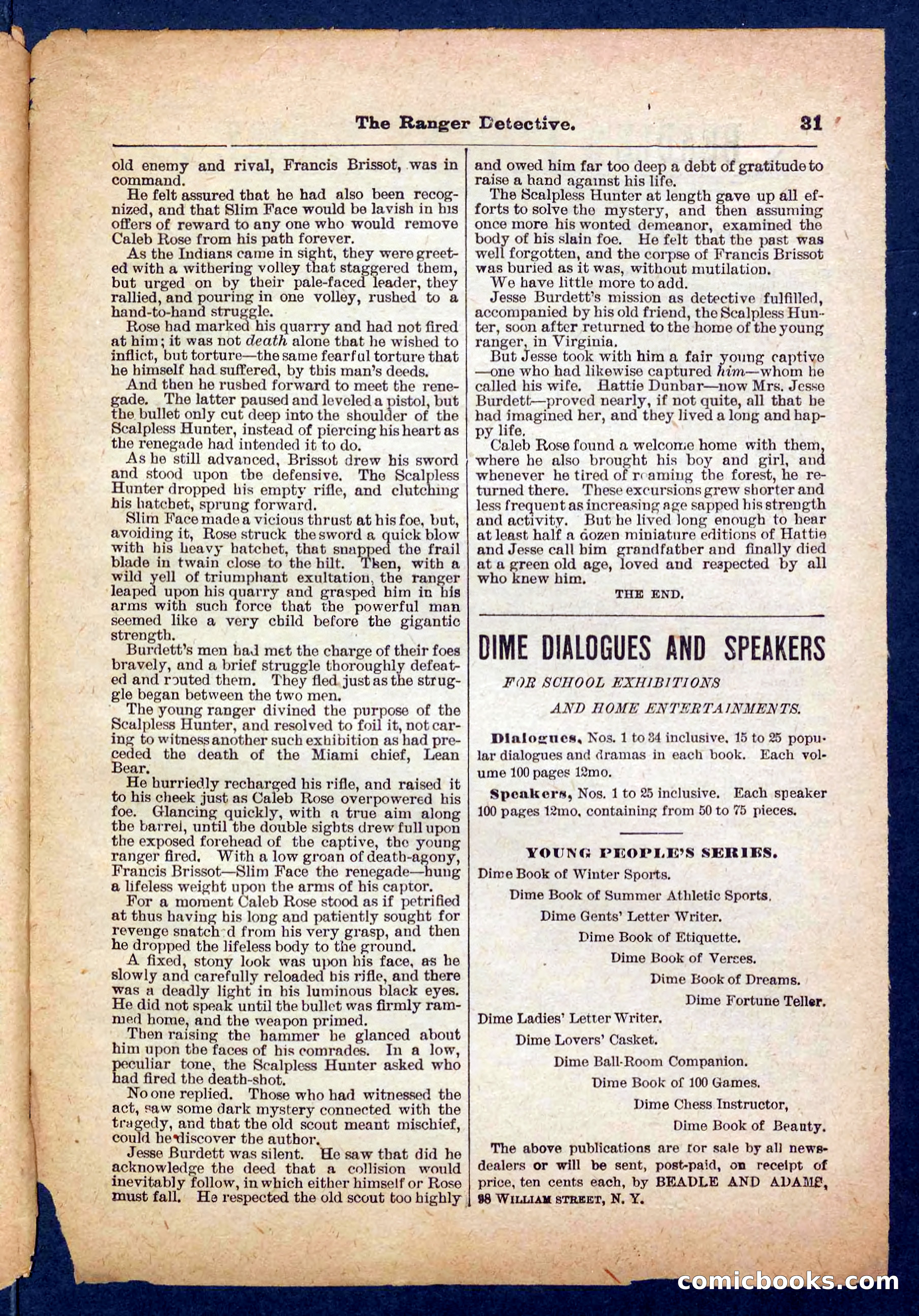Beadle's Pocket Library No. 470 — page 31 of 32