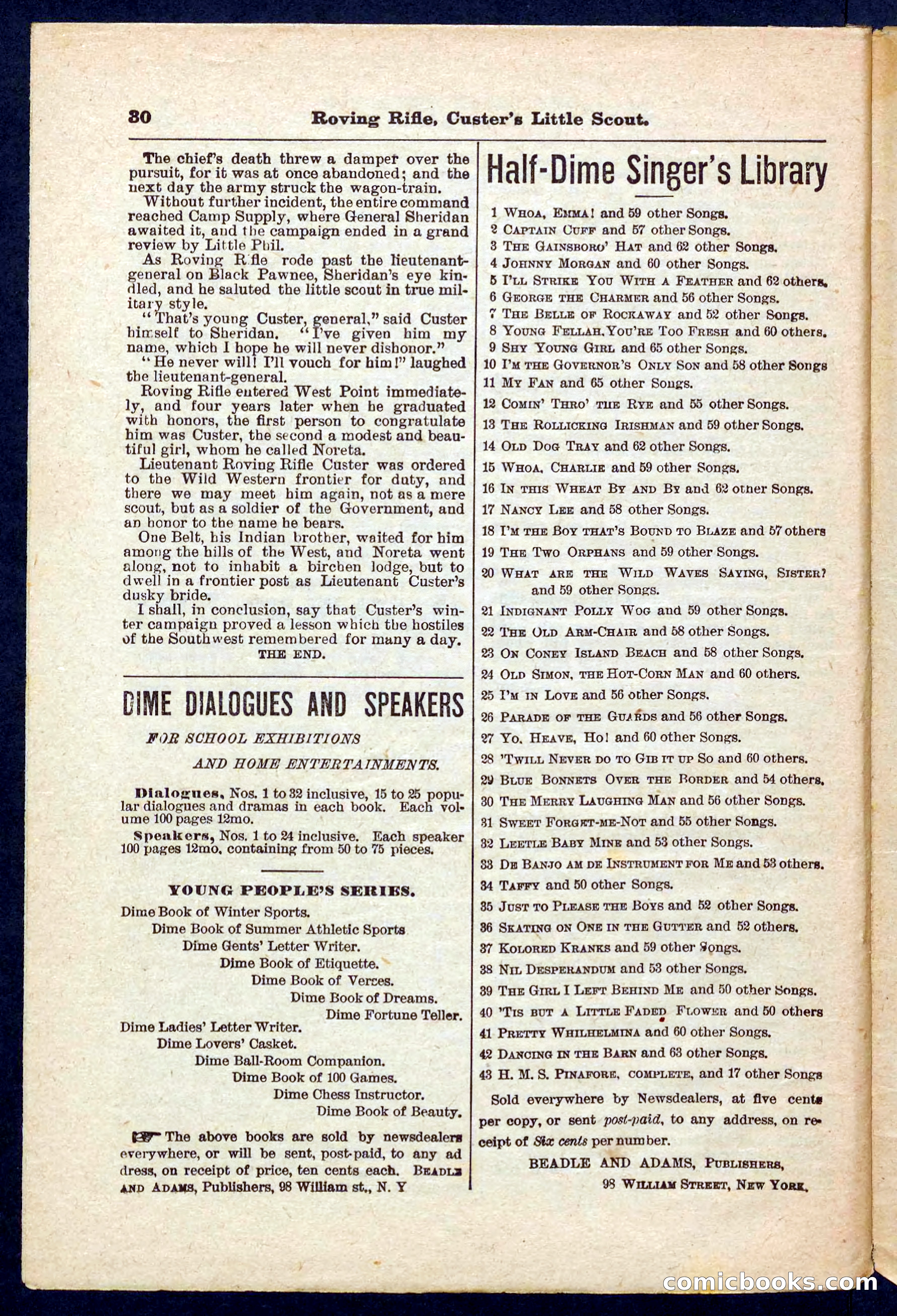 Beadle's Pocket Library No. 471 — page 30 of 32