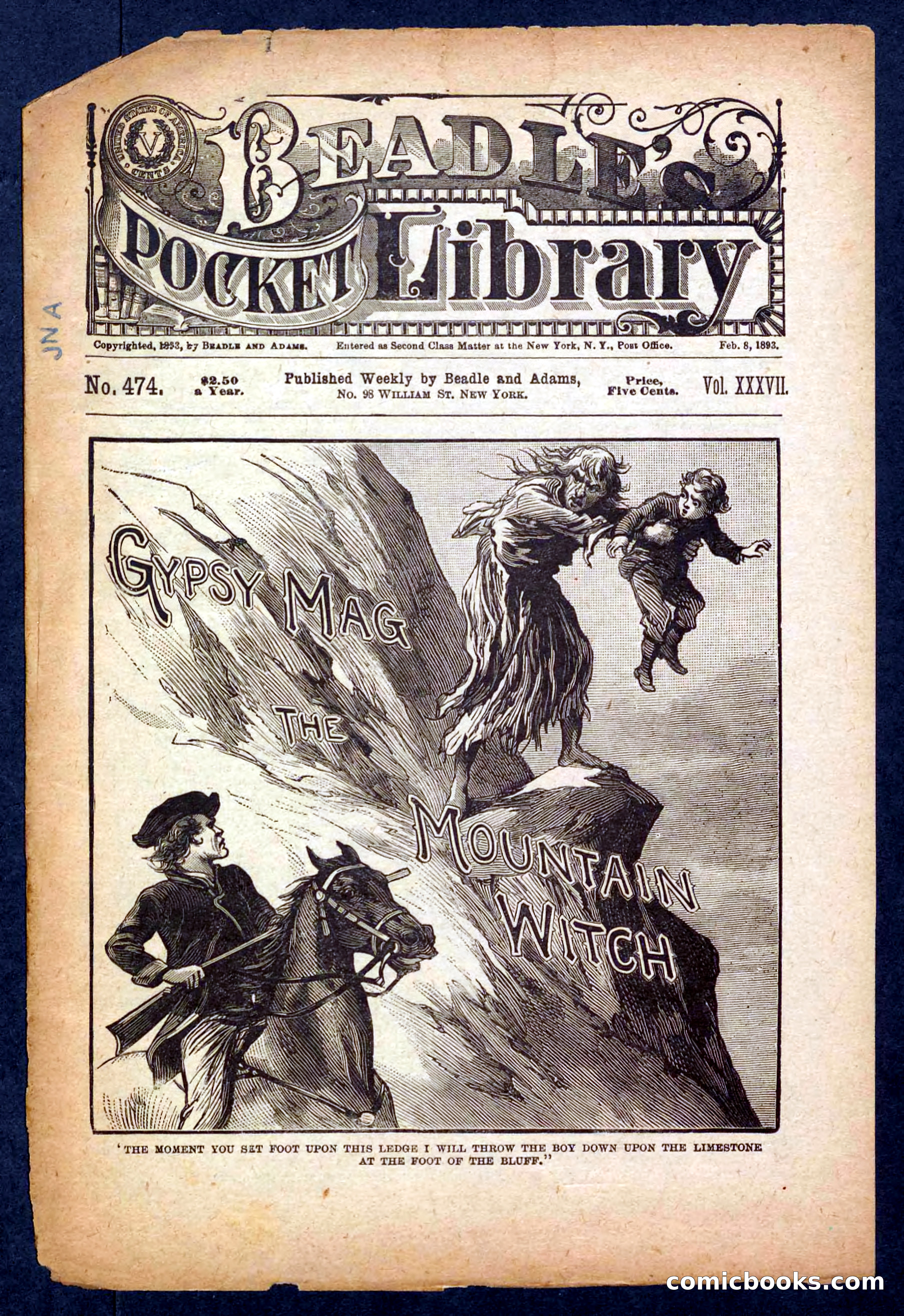 Beadle's Pocket Library No. 474 — page 1 of 32