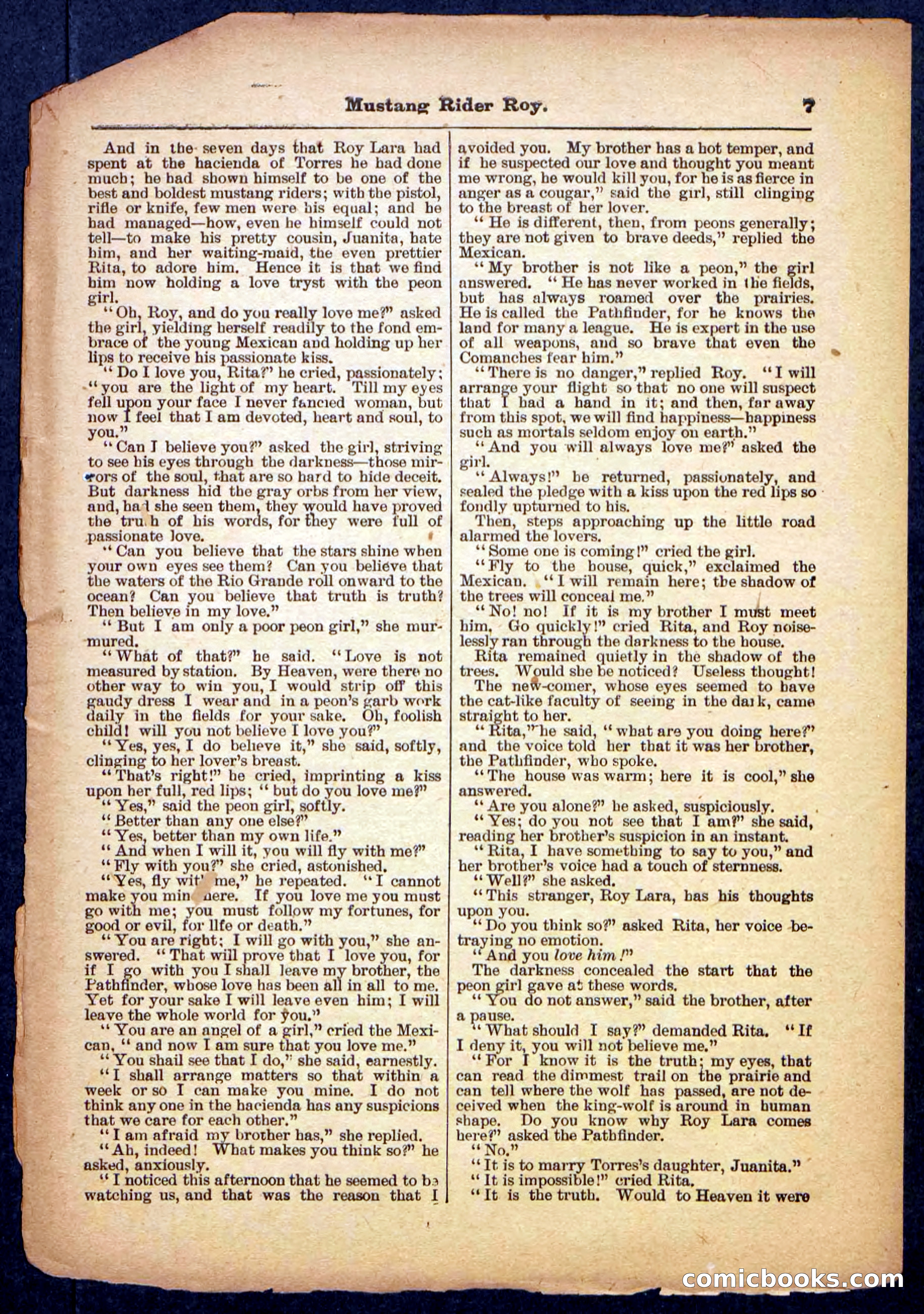 Beadle's Pocket Library No. 481: Mustang Rider Roy — page 7 of 32