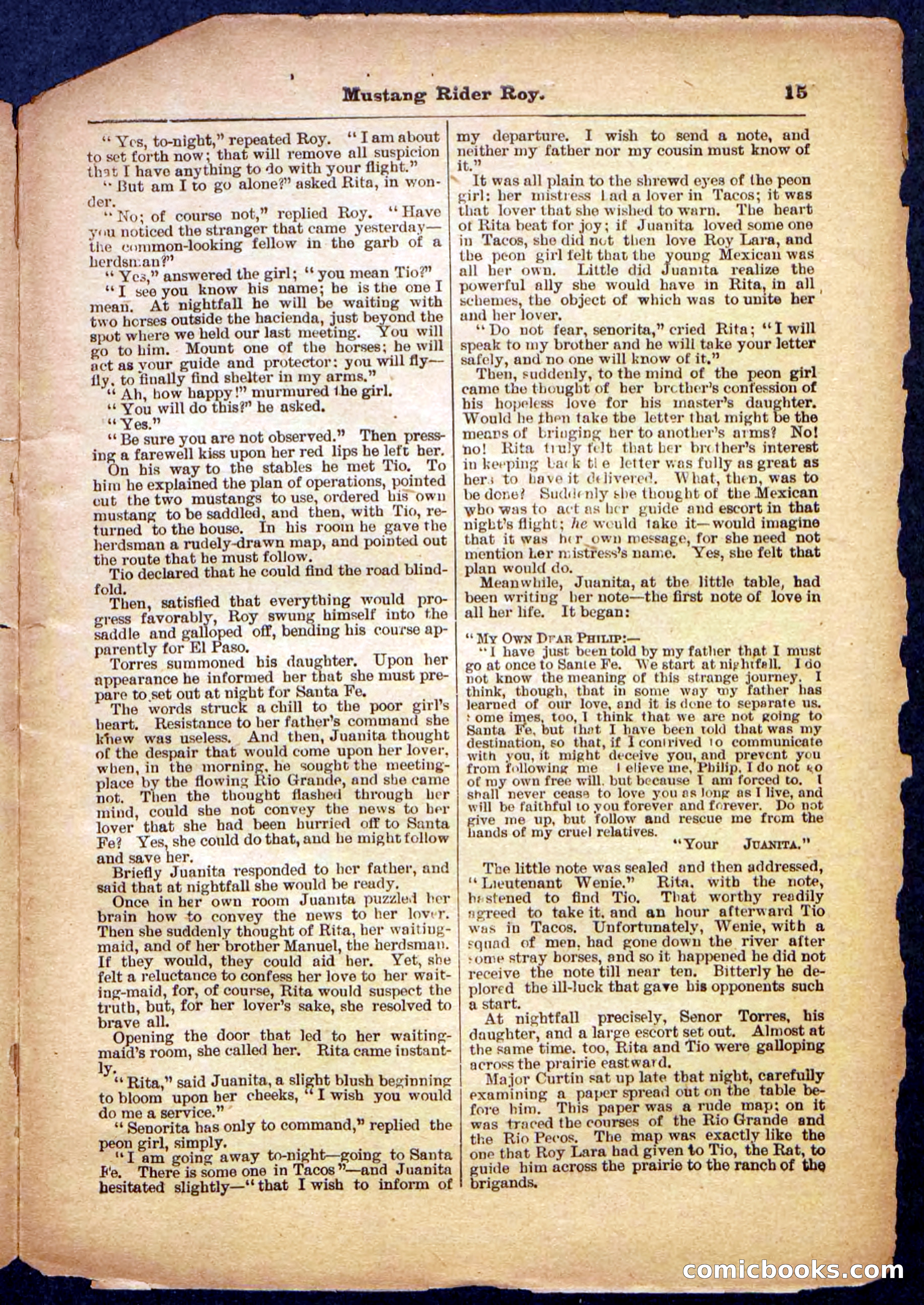 Beadle's Pocket Library No. 481: Mustang Rider Roy — page 15 of 32