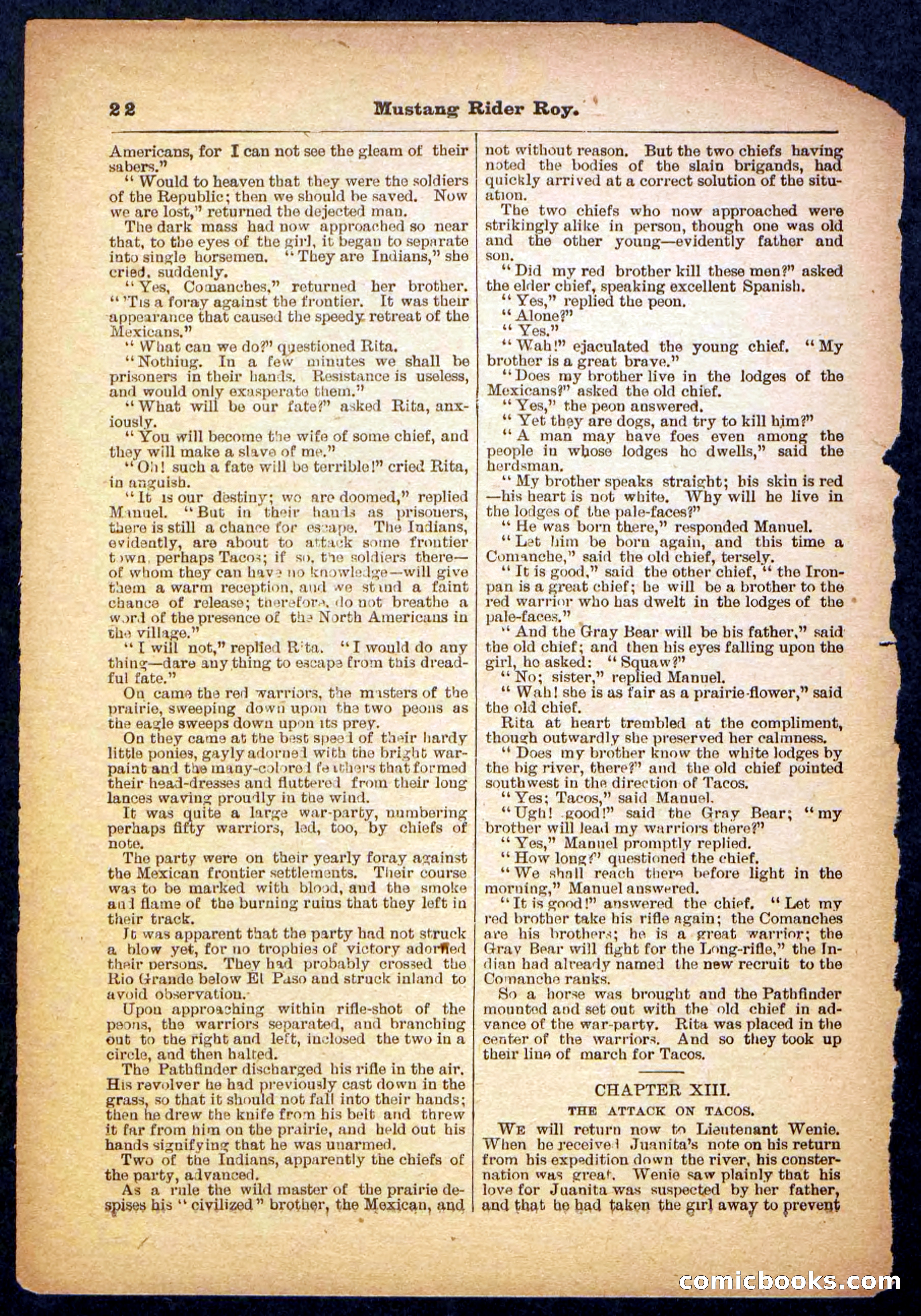 Beadle's Pocket Library No. 481: Mustang Rider Roy — page 22 of 32