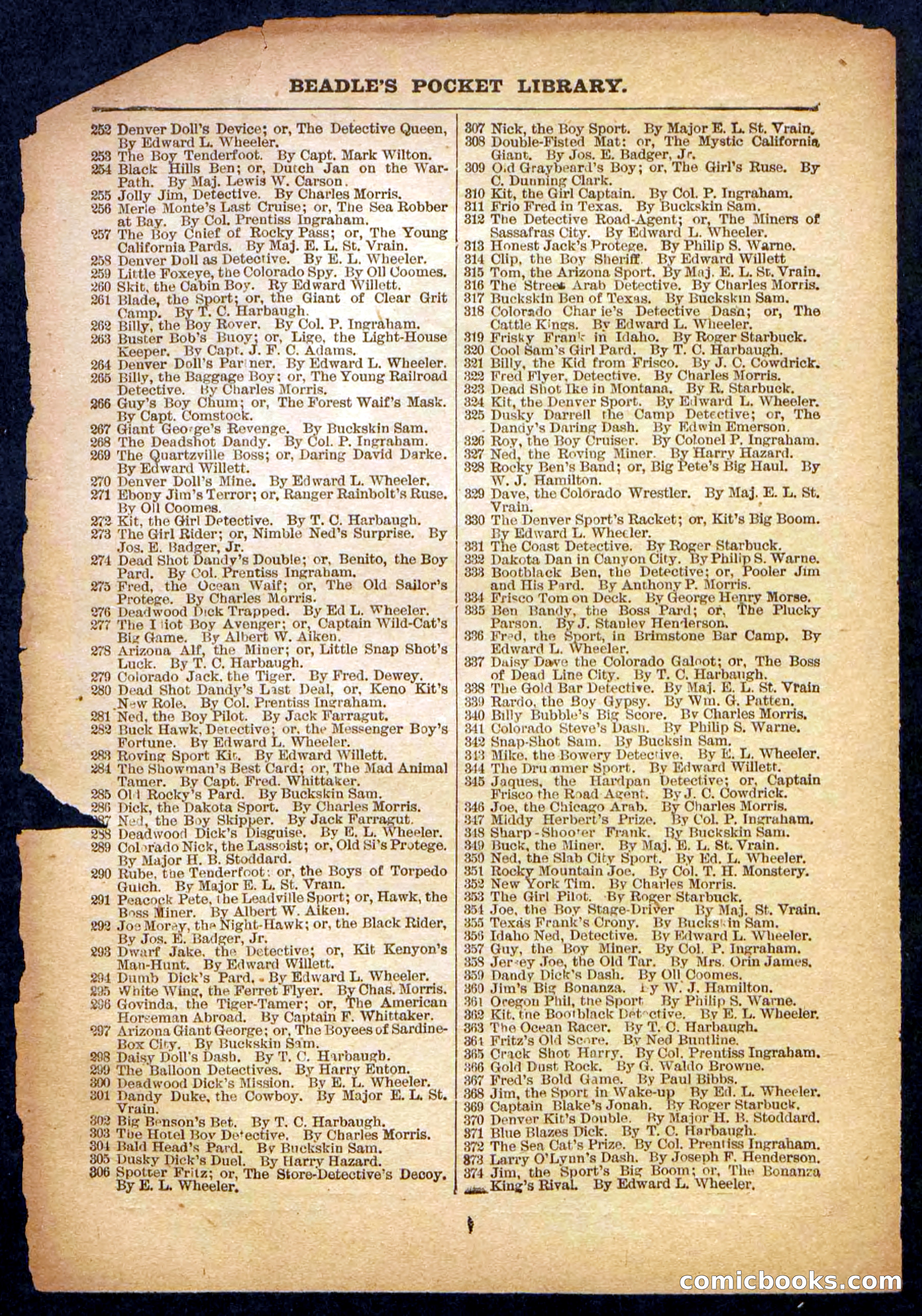 Beadle's Pocket Library No. 482 — page 31 of 32