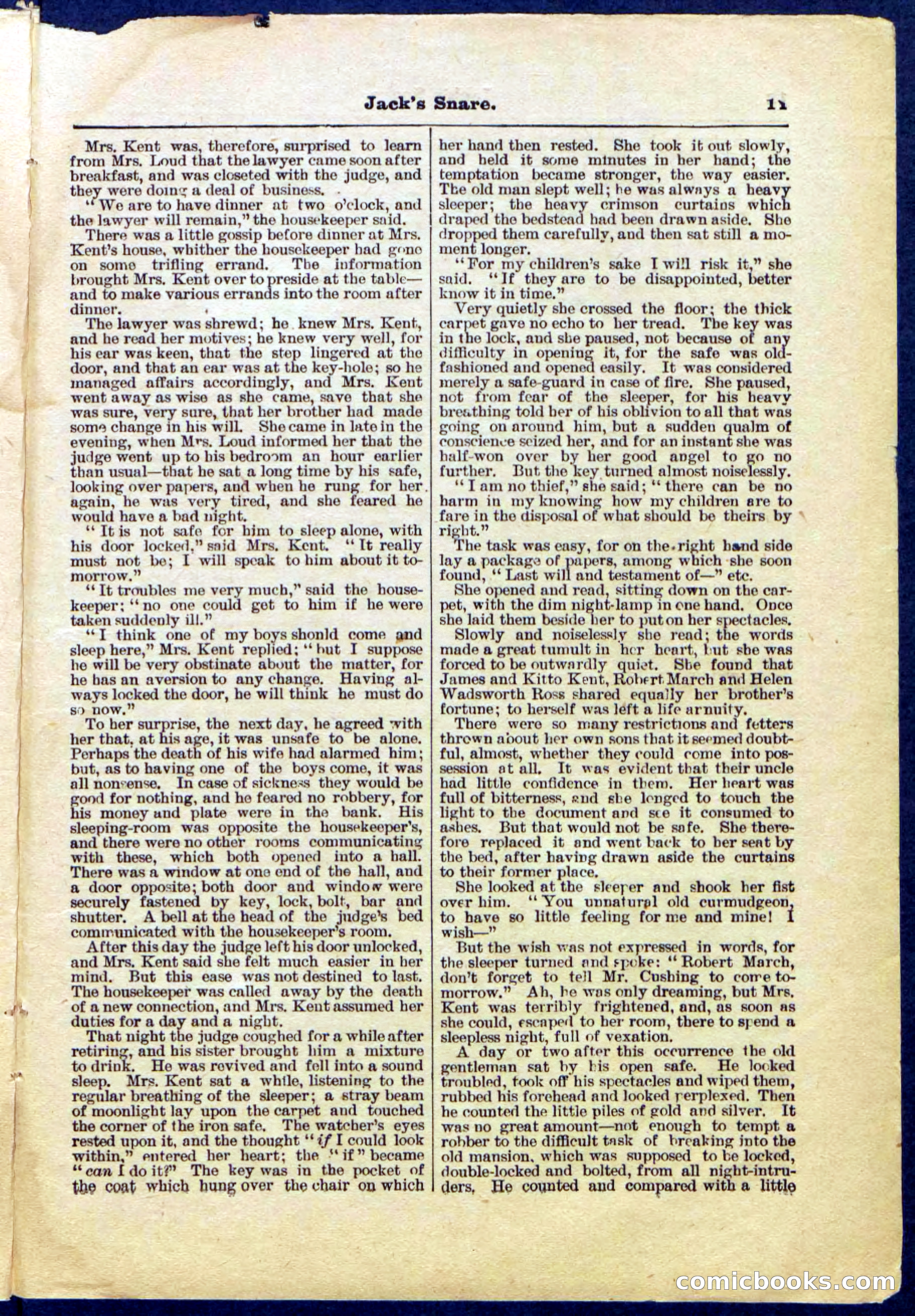 Beadle's Pocket Library No. 487: 'Jack's Snare' — page 11 of 32