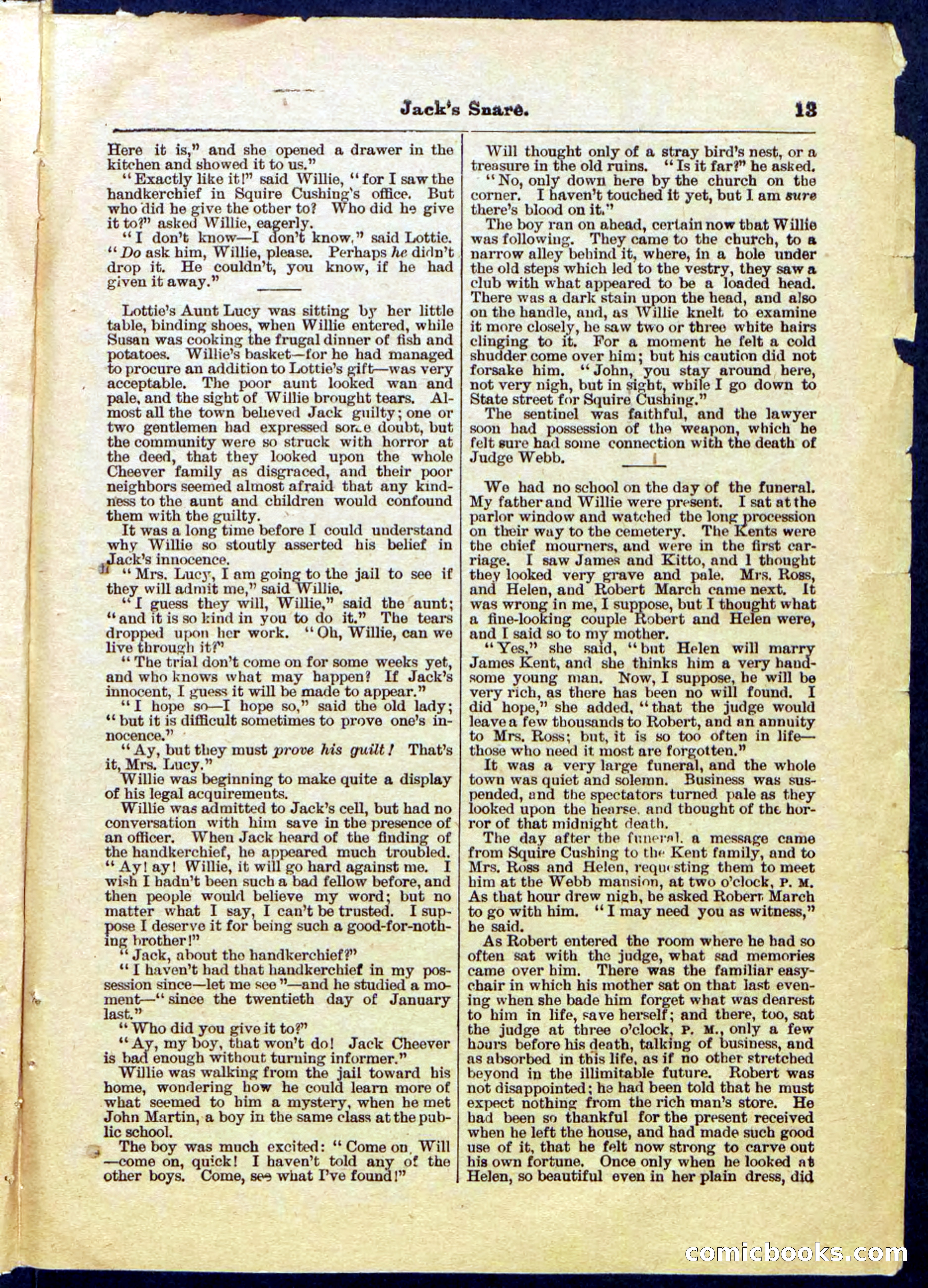 Beadle's Pocket Library No. 487: 'Jack's Snare' — page 13 of 32