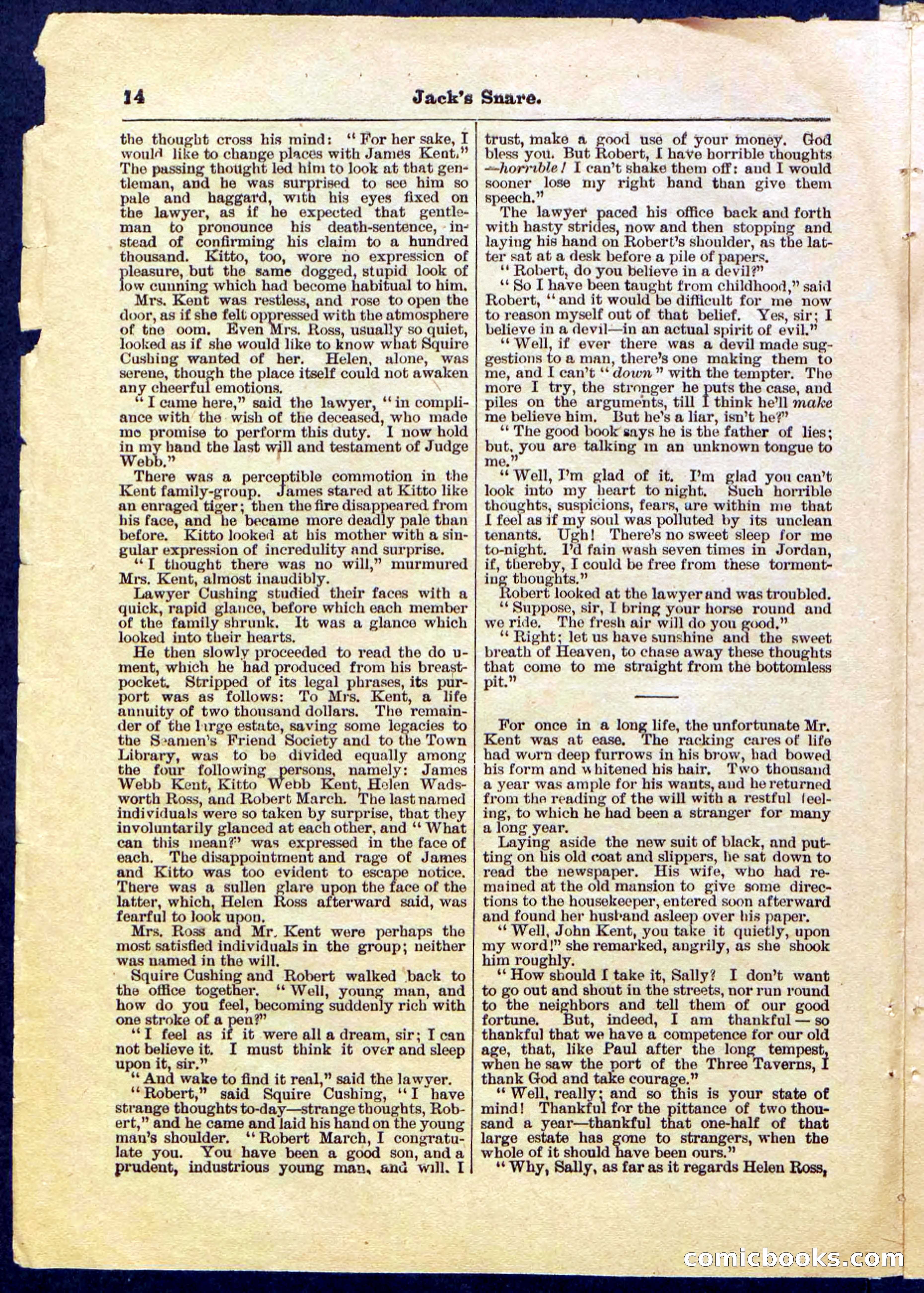 Beadle's Pocket Library No. 487: 'Jack's Snare' — page 14 of 32