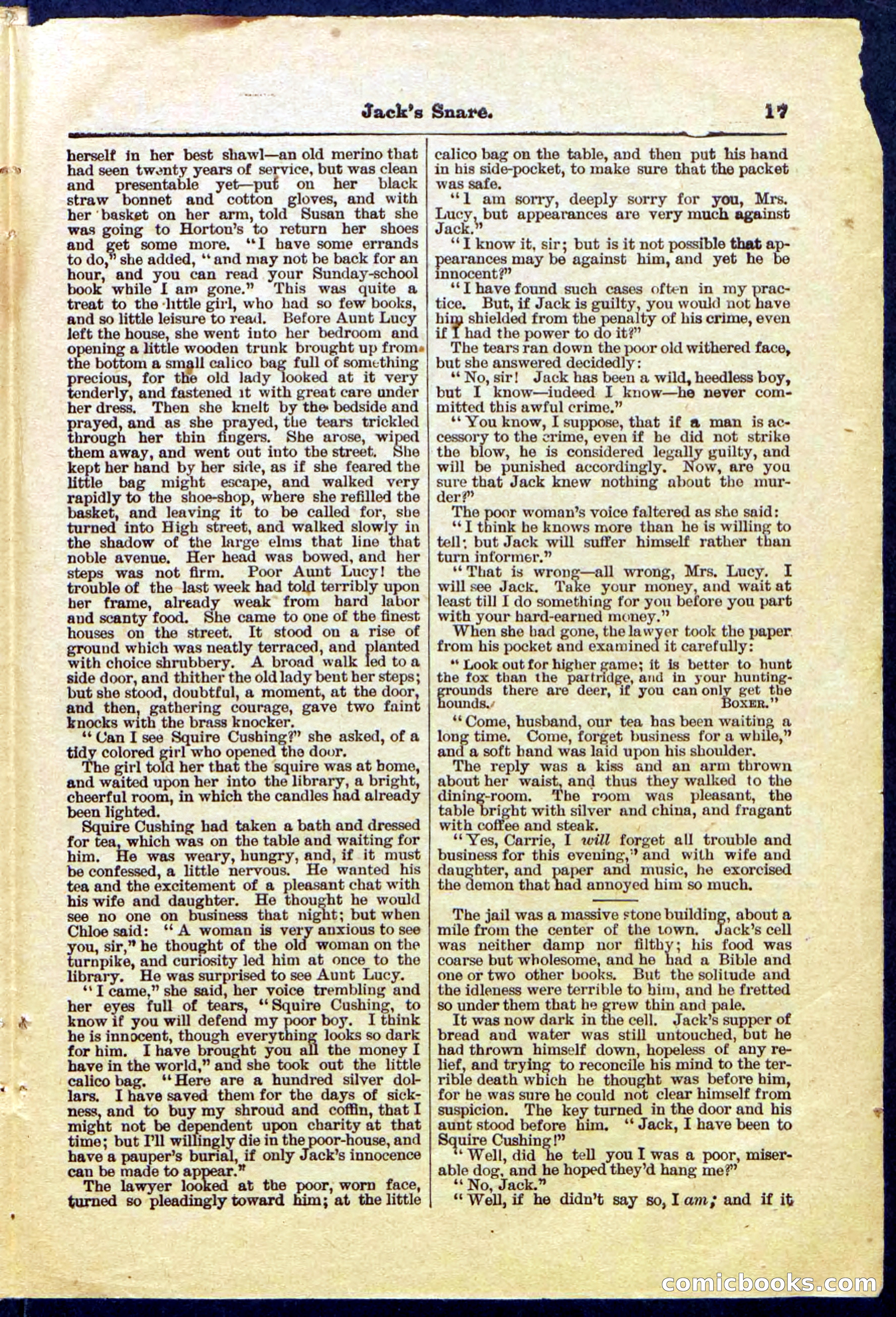 Beadle's Pocket Library No. 487: 'Jack's Snare' — page 17 of 32