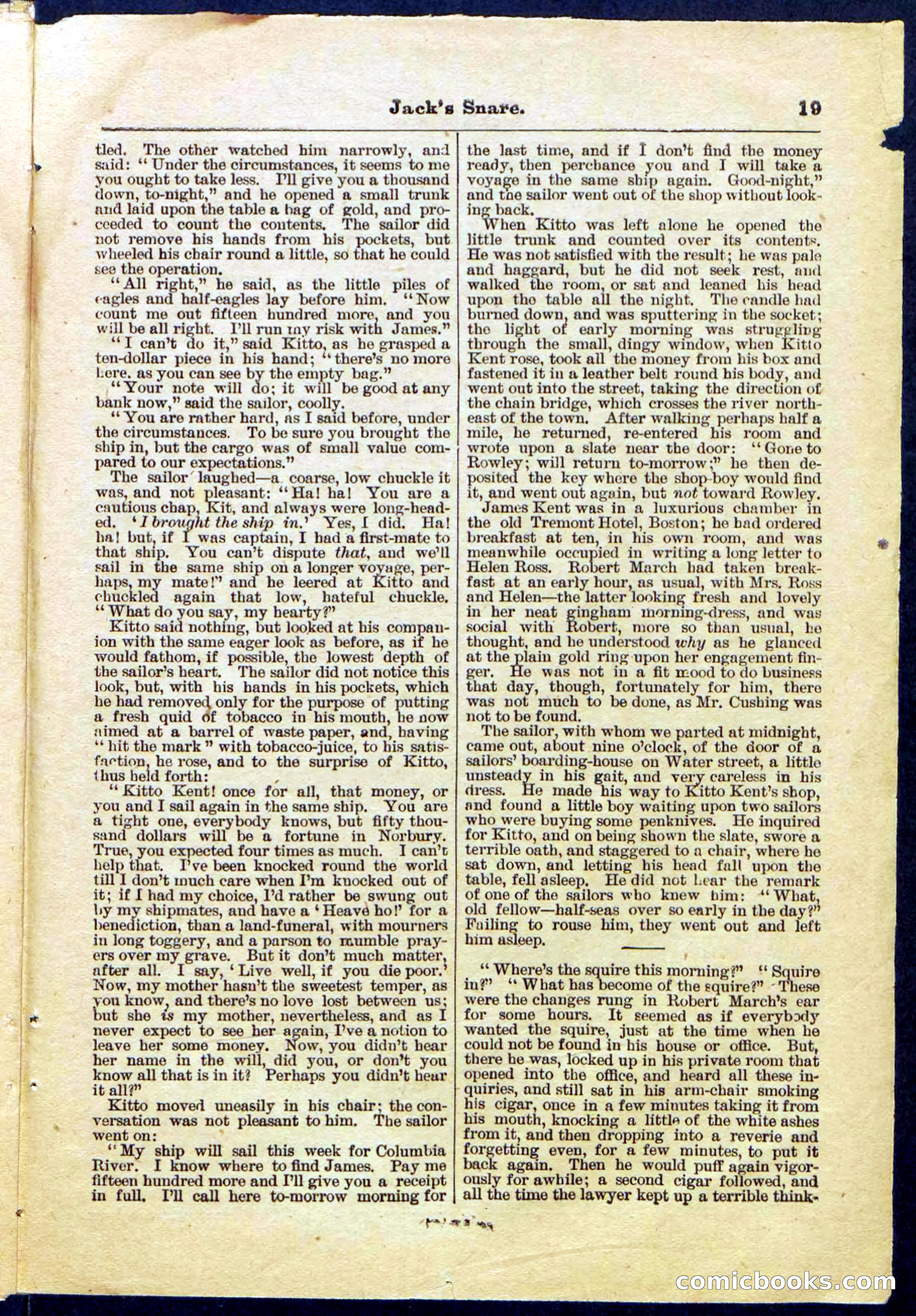 Beadle's Pocket Library No. 487: 'Jack's Snare' — page 19 of 32