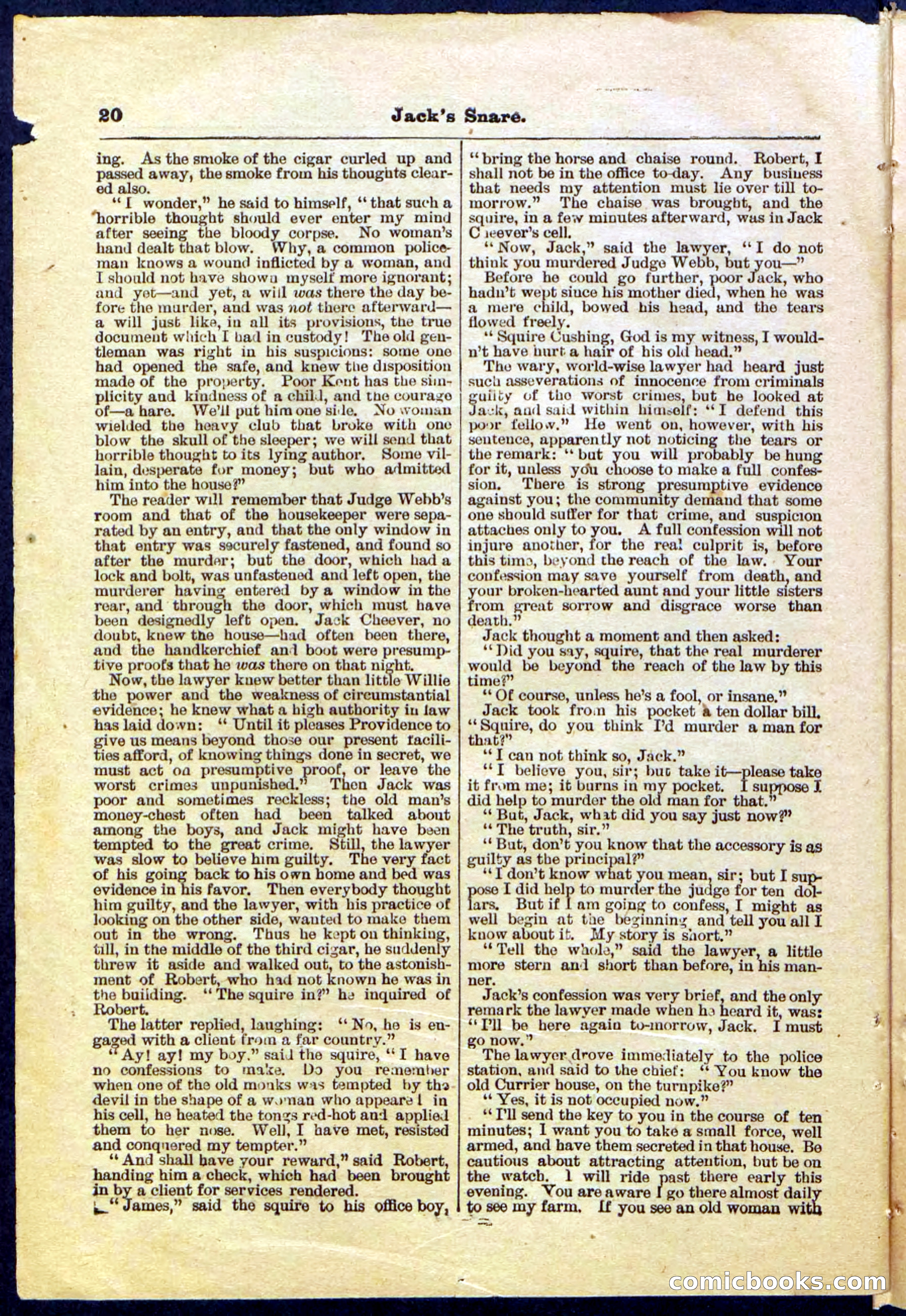 Beadle's Pocket Library No. 487: 'Jack's Snare' — page 20 of 32
