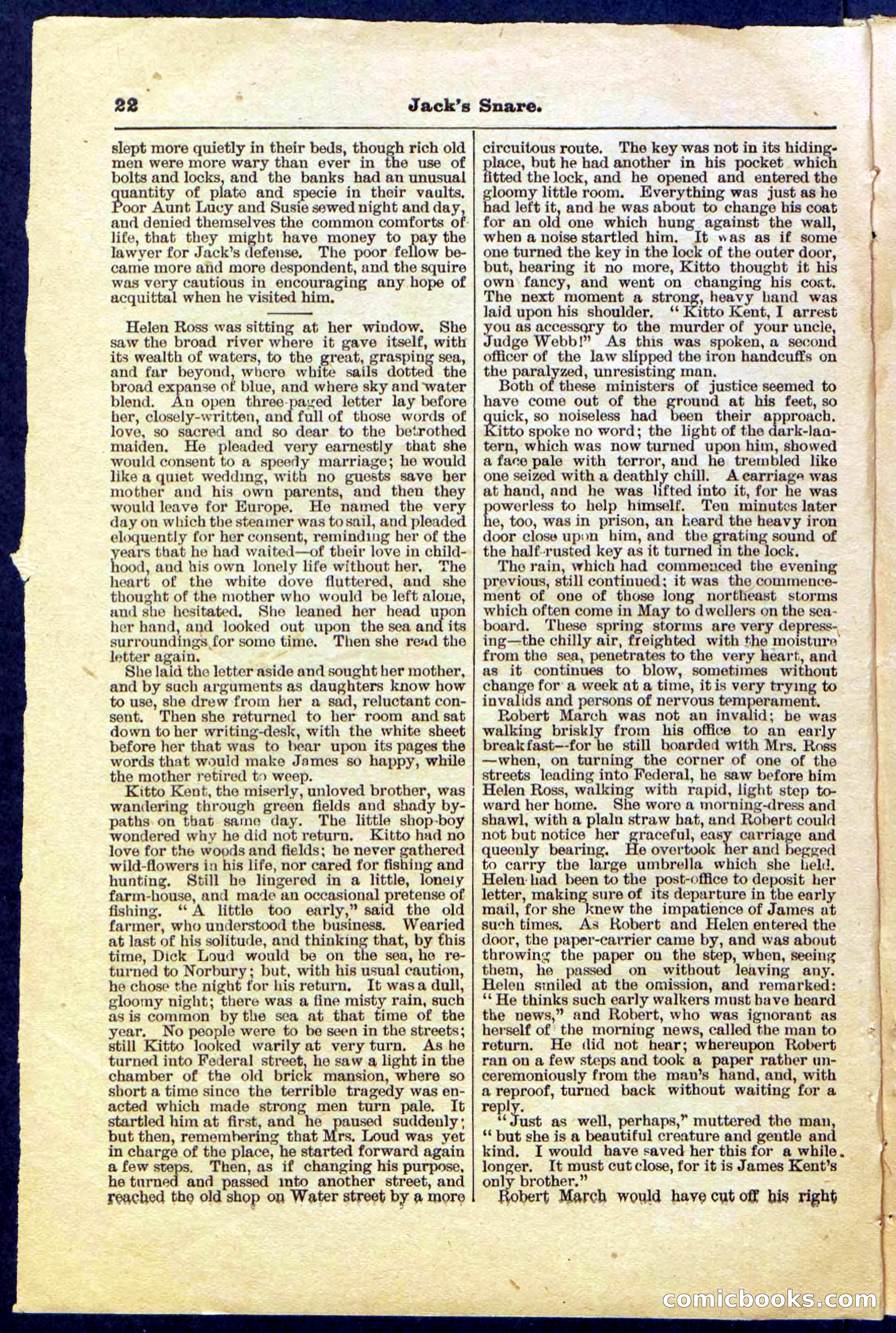 Beadle's Pocket Library No. 487: 'Jack's Snare' — page 22 of 32