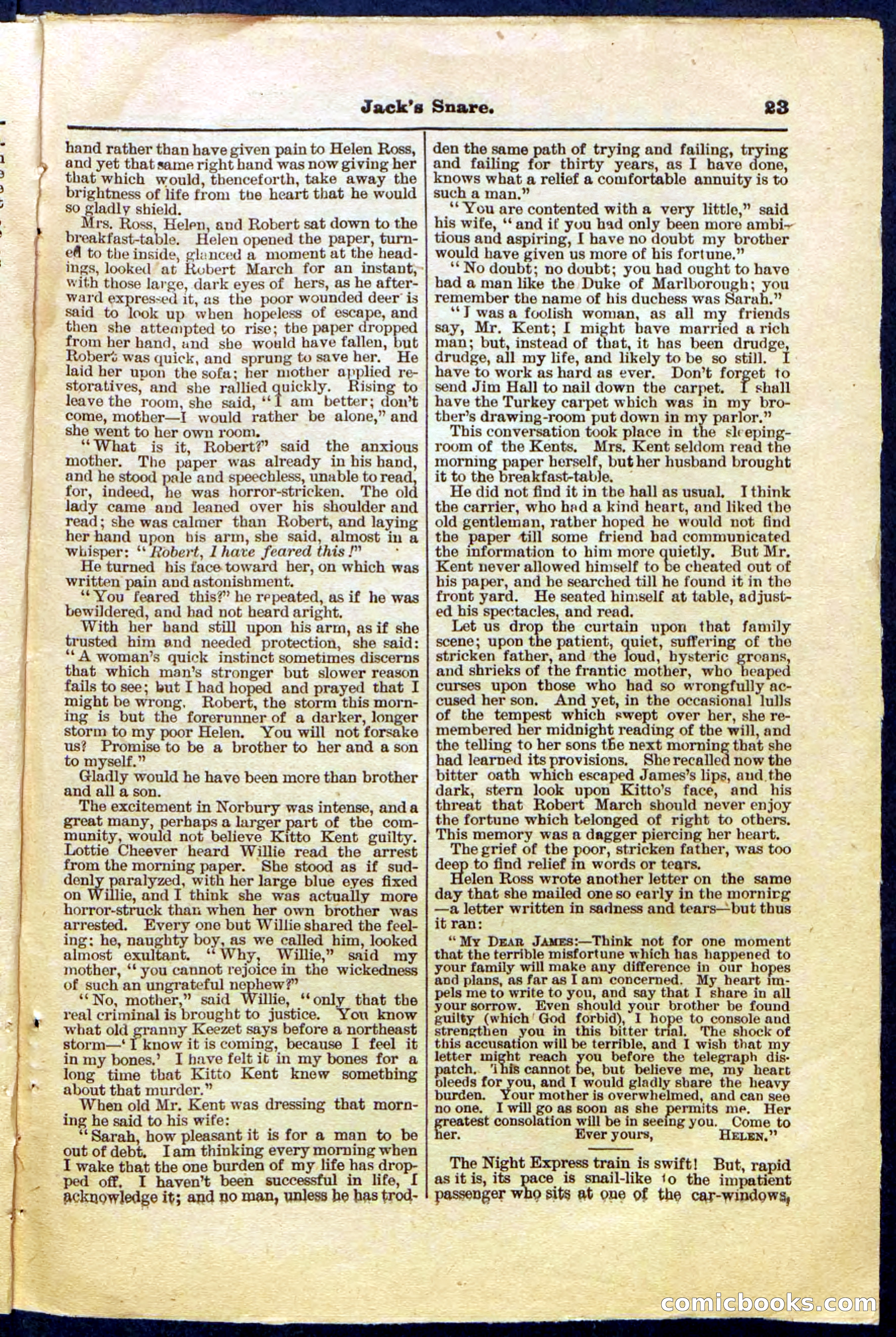 Beadle's Pocket Library No. 487: 'Jack's Snare' — page 23 of 32