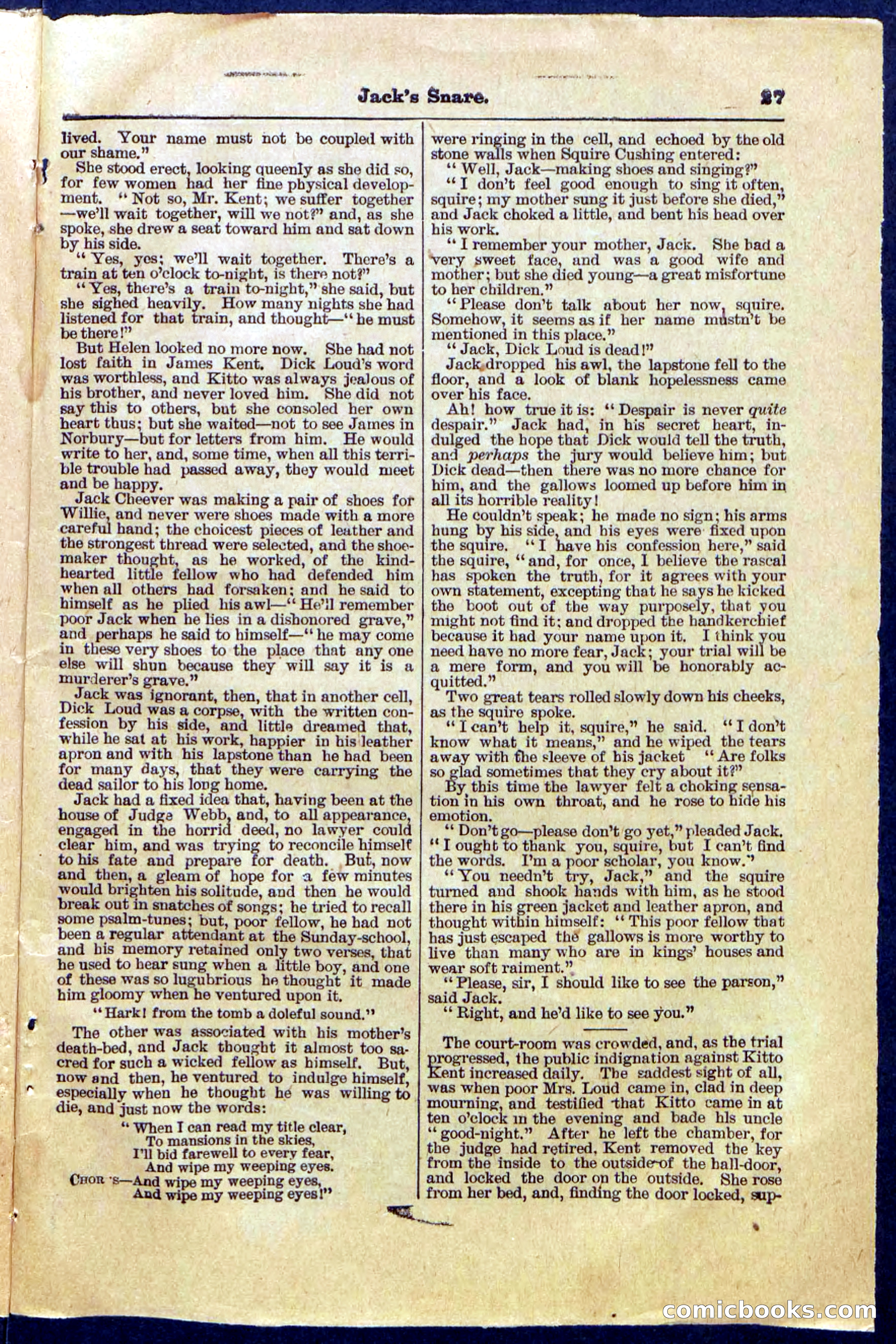 Beadle's Pocket Library No. 487: 'Jack's Snare' — page 27 of 32