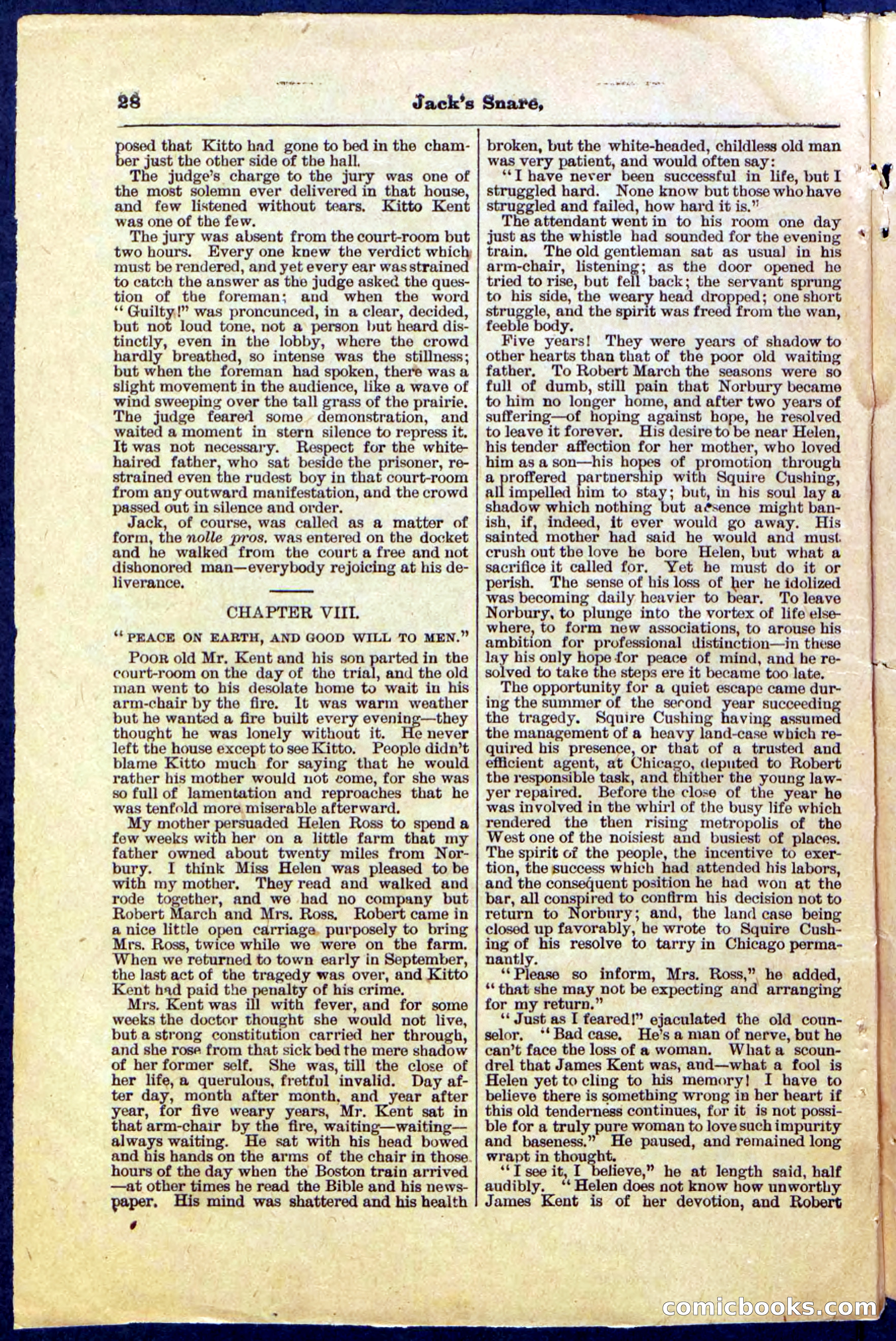 Beadle's Pocket Library No. 487: 'Jack's Snare' — page 28 of 32