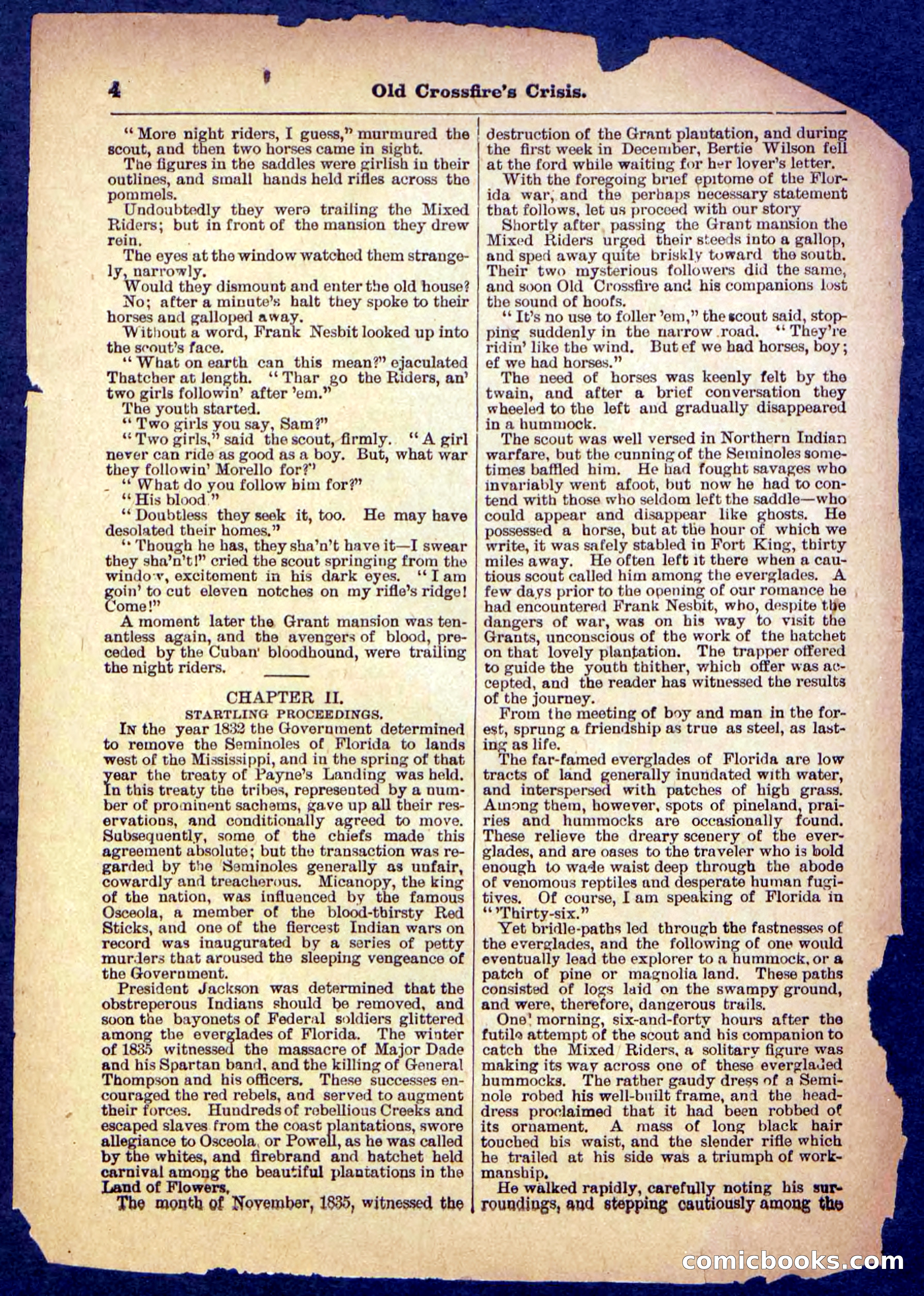 Beadle's Pocket Library No. 489: Old Crossfire's Crisis — page 4 of 32